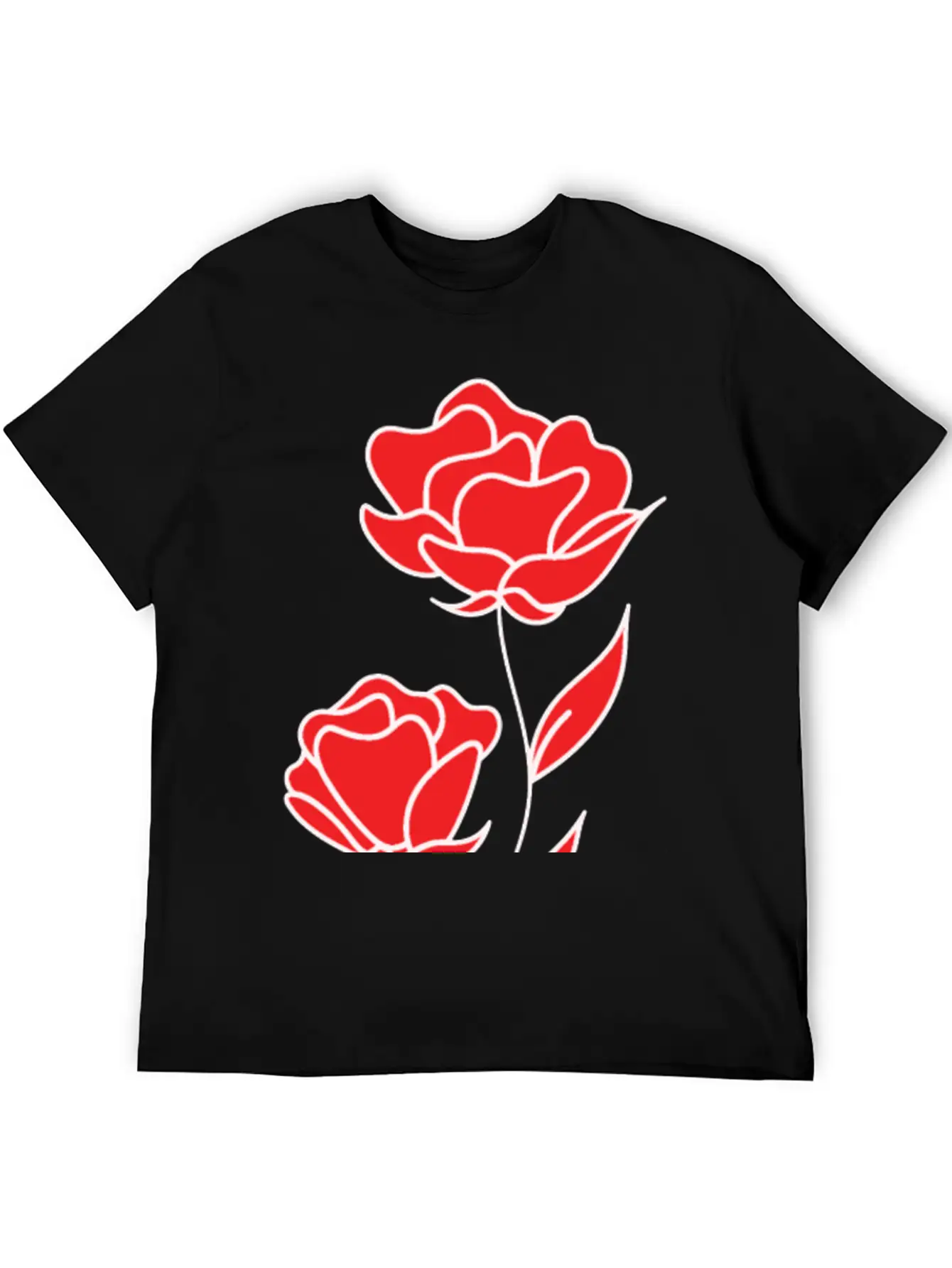 Red Rose Unisex Casual T-Shirt – Clean Design For Daily Comfort