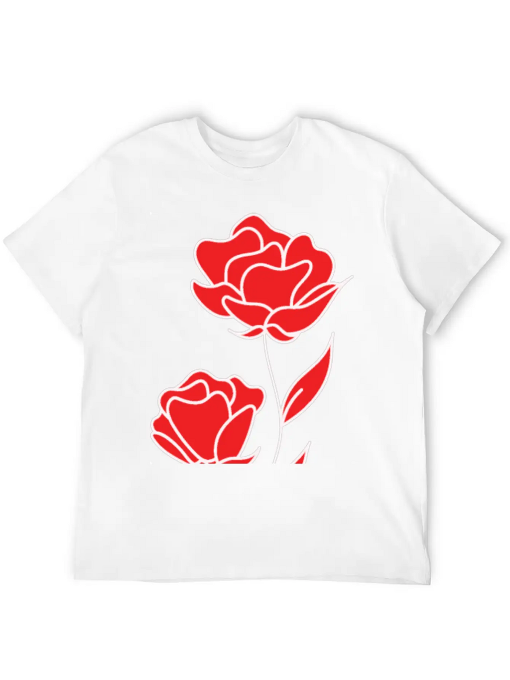 Red Rose Unisex Casual T-Shirt – Clean Design For Daily Comfort