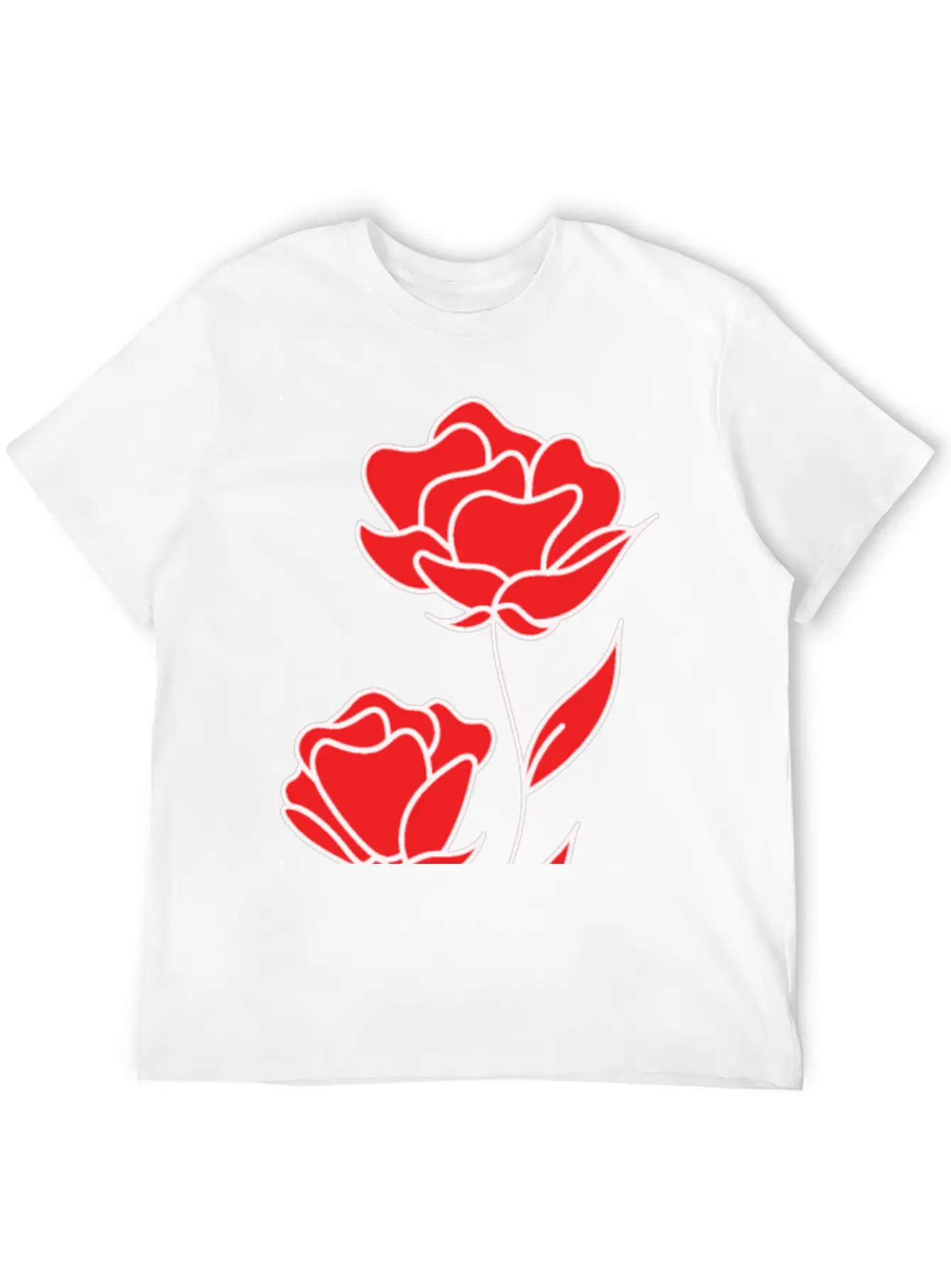 Red Rose Unisex Casual T-Shirt – Clean Design For Daily Comfort