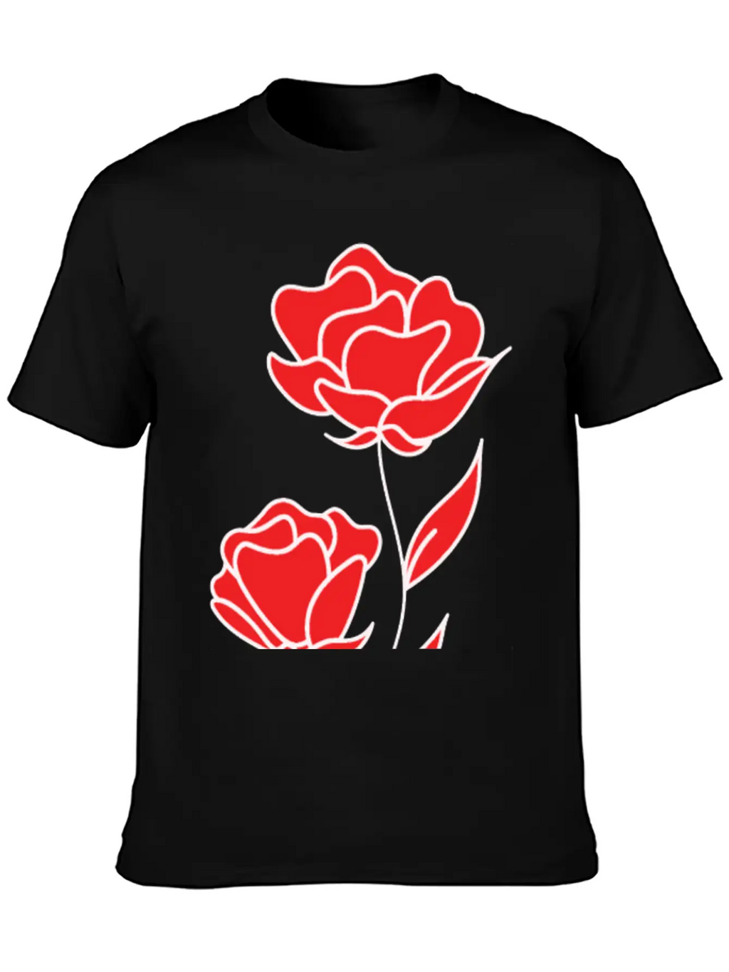 Red Rose Unisex Casual T-Shirt – Clean Design For Daily Comfort