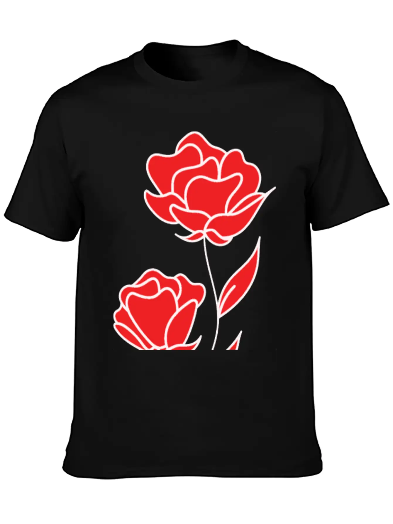 Red Rose Unisex Casual T-Shirt – Clean Design For Daily Comfort