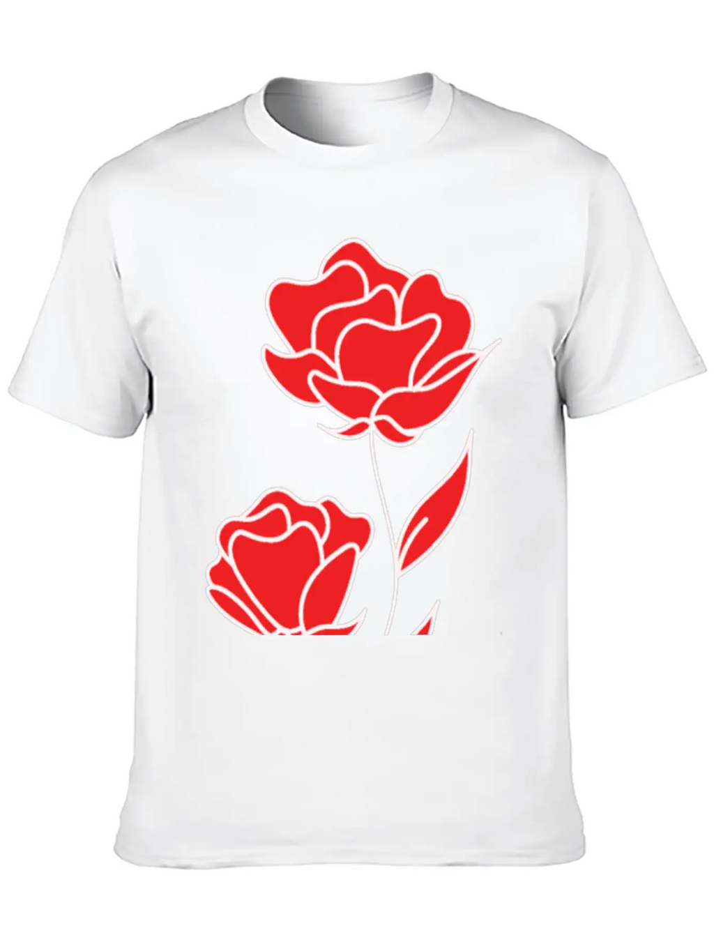 Red Rose Unisex Casual T-Shirt – Clean Design For Daily Comfort