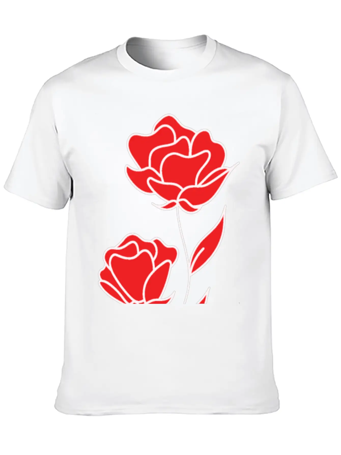 Red Rose Unisex Casual T-Shirt – Clean Design For Daily Comfort
