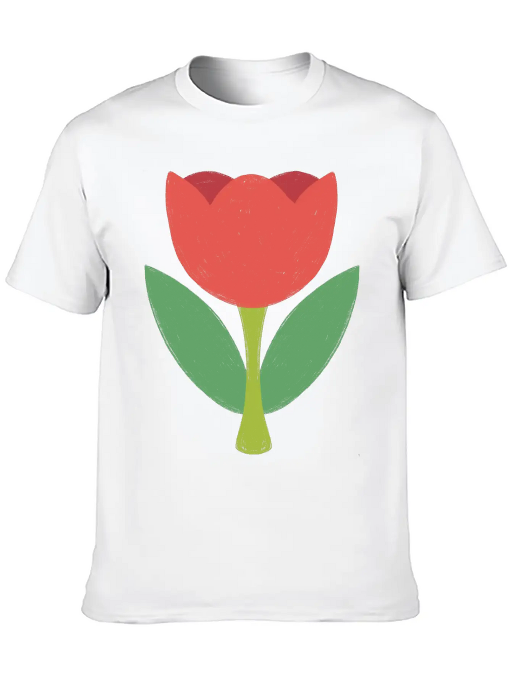 Red Tulip Unisex Short Sleeve Soft Cotton T-Shirt – Casual Everyday Wear