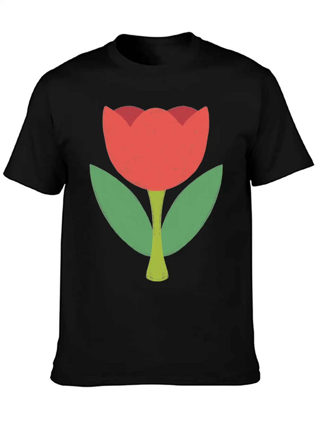 Red Tulip Unisex Short Sleeve Soft Cotton T-Shirt – Casual Everyday Wear