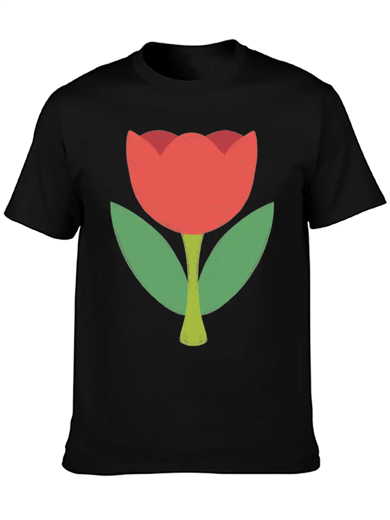 Red Tulip Unisex Short Sleeve Soft Cotton T-Shirt – Casual Everyday Wear