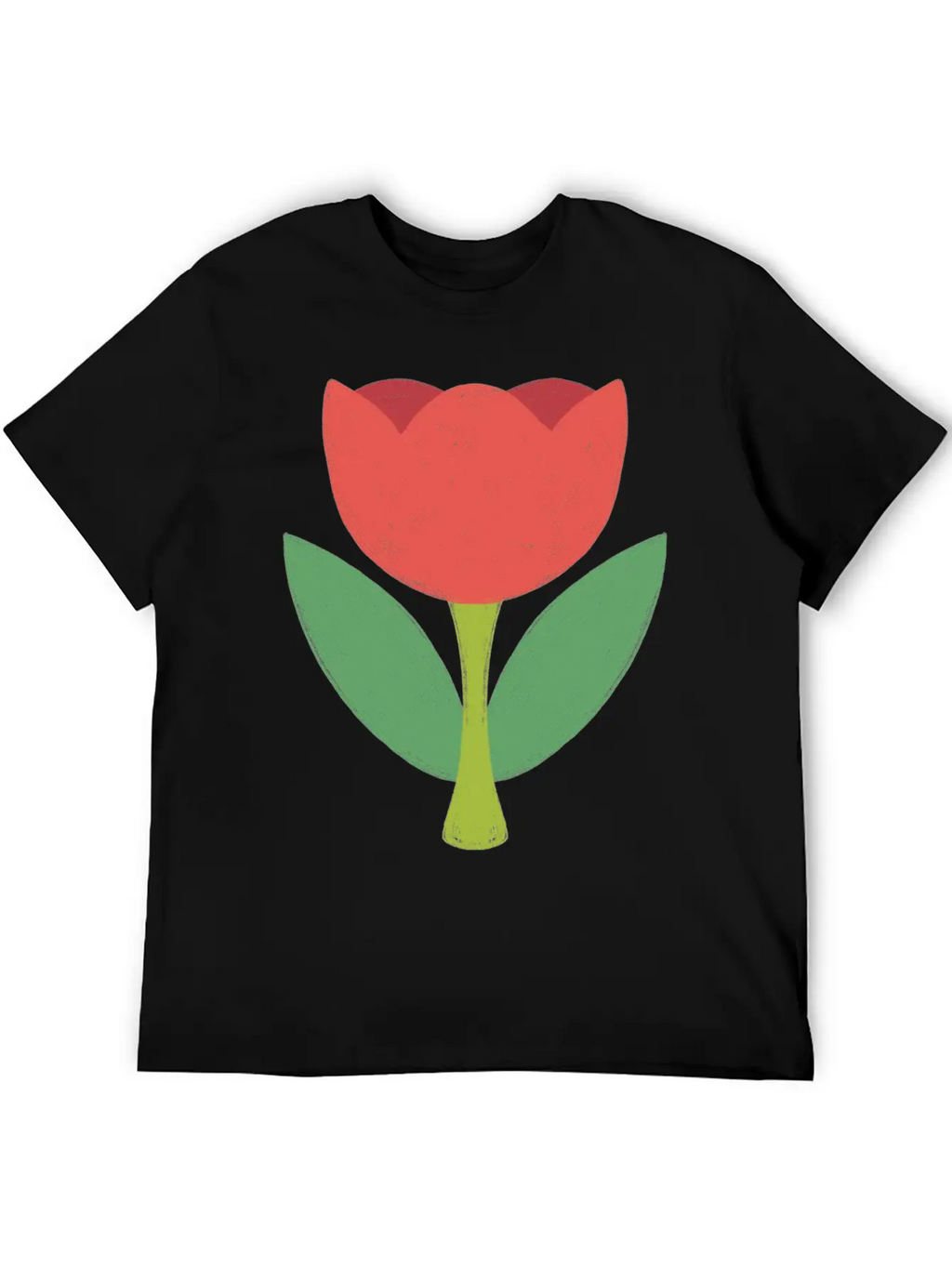 Red Tulip Unisex Short Sleeve Soft Cotton T-Shirt – Casual Everyday Wear