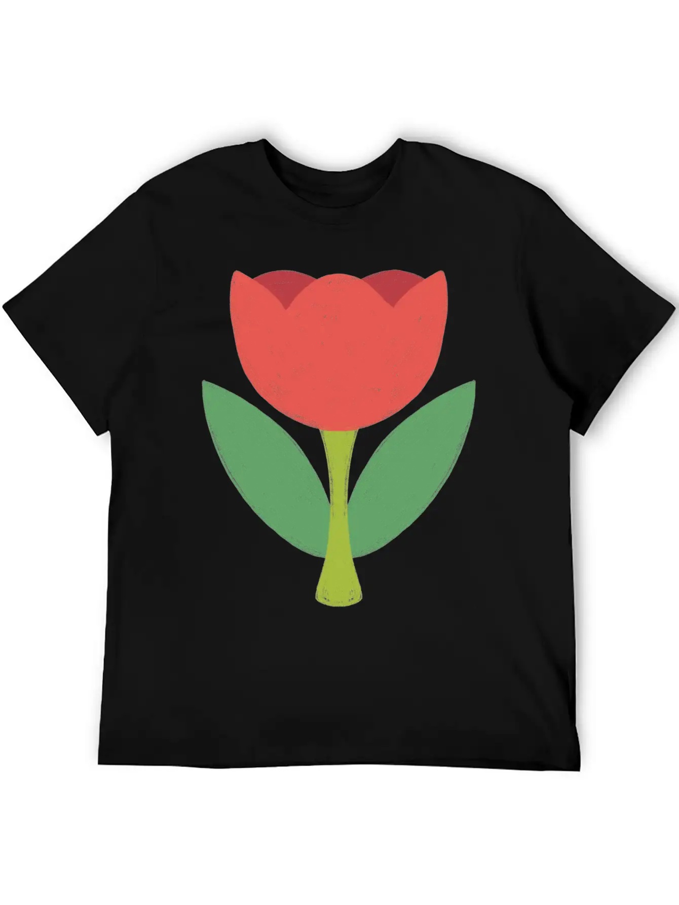 Red Tulip Unisex Short Sleeve Soft Cotton T-Shirt – Casual Everyday Wear
