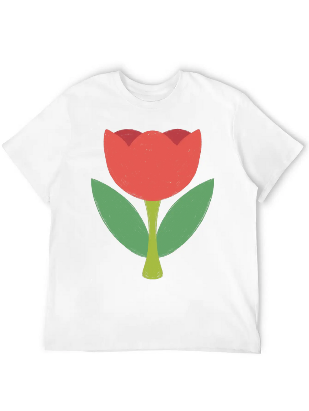 Red Tulip Unisex Short Sleeve Soft Cotton T-Shirt – Casual Everyday Wear
