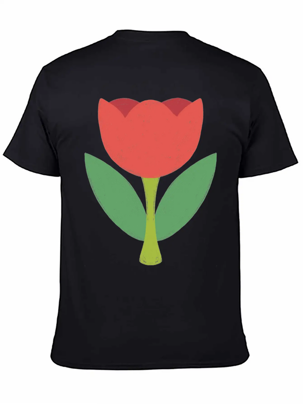 Red Tulip Unisex Short Sleeve Soft Cotton T-Shirt – Casual Everyday Wear