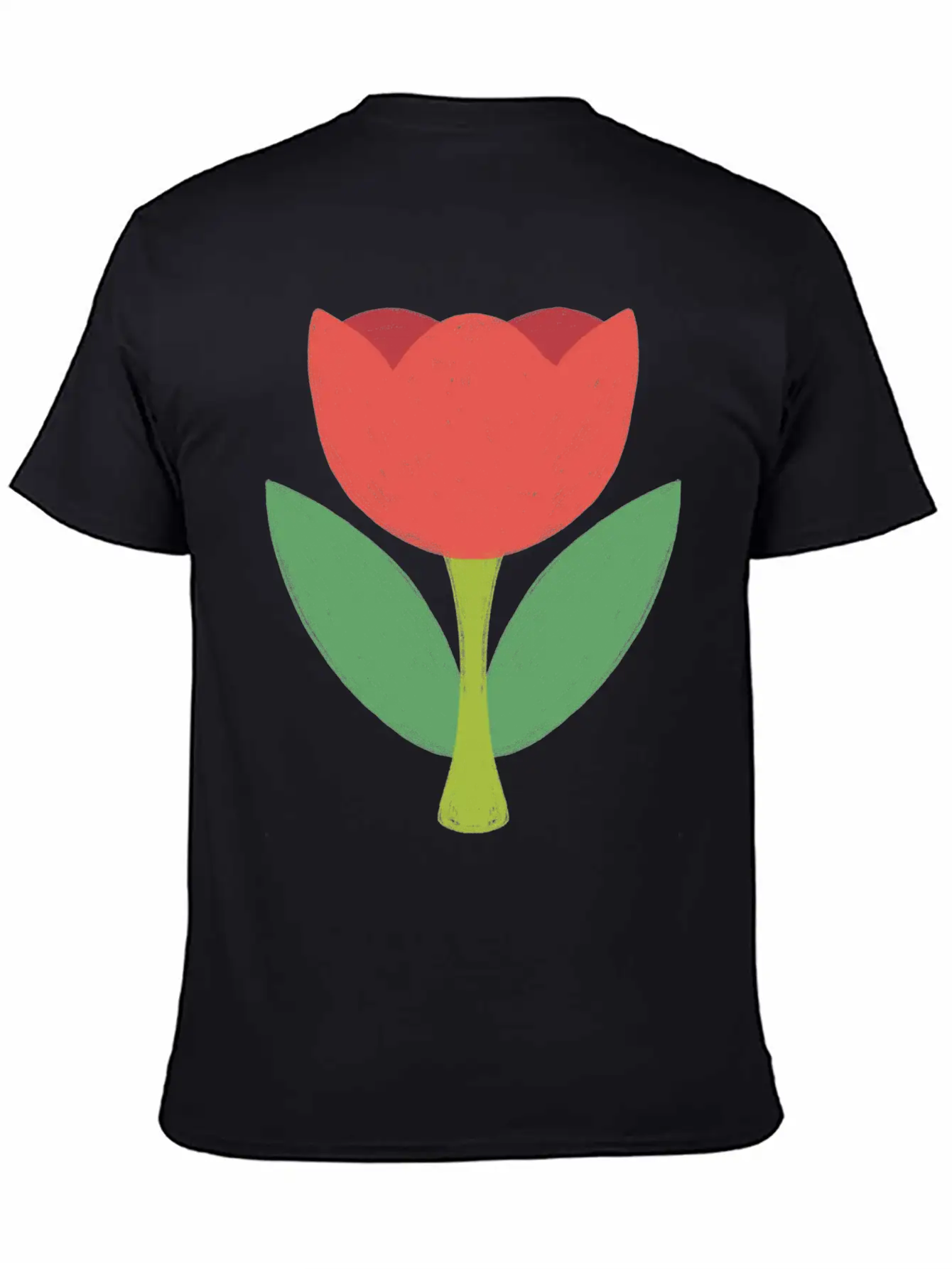 Red Tulip Unisex Short Sleeve Soft Cotton T-Shirt – Casual Everyday Wear