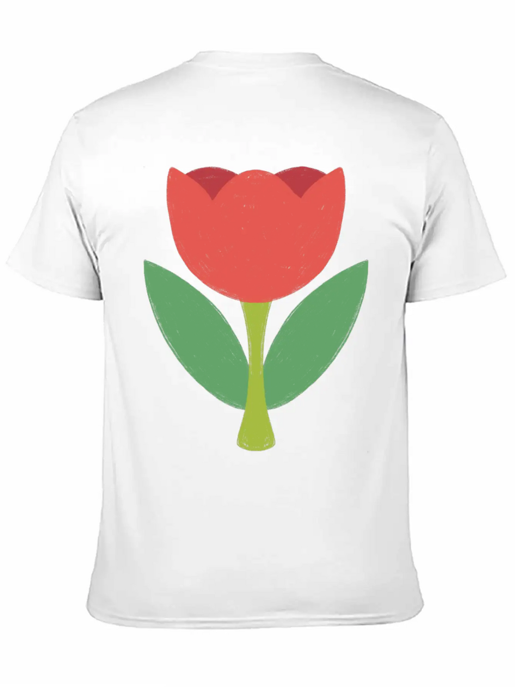 Red Tulip Unisex Short Sleeve Soft Cotton T-Shirt – Casual Everyday Wear