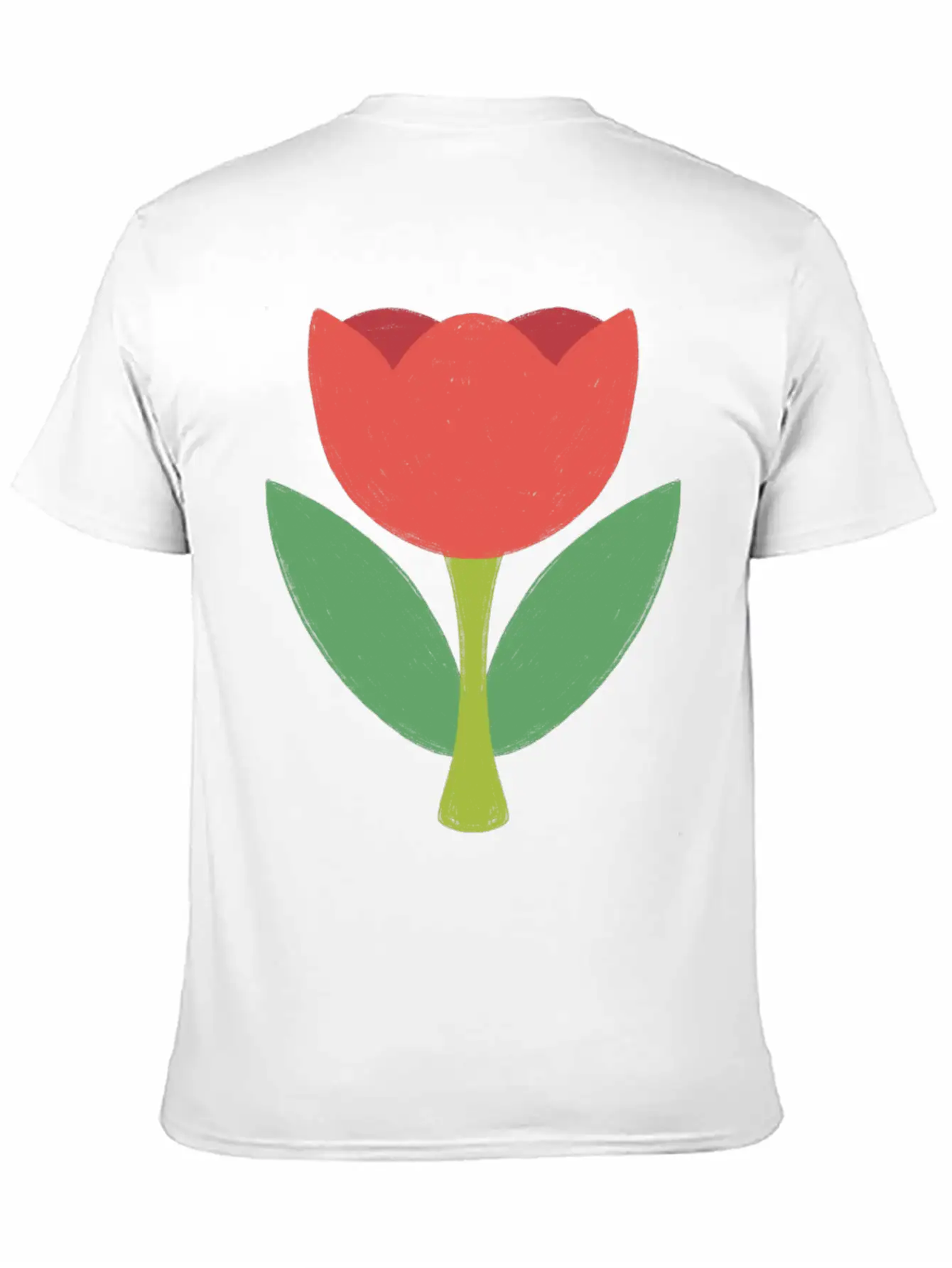 Red Tulip Unisex Short Sleeve Soft Cotton T-Shirt – Casual Everyday Wear