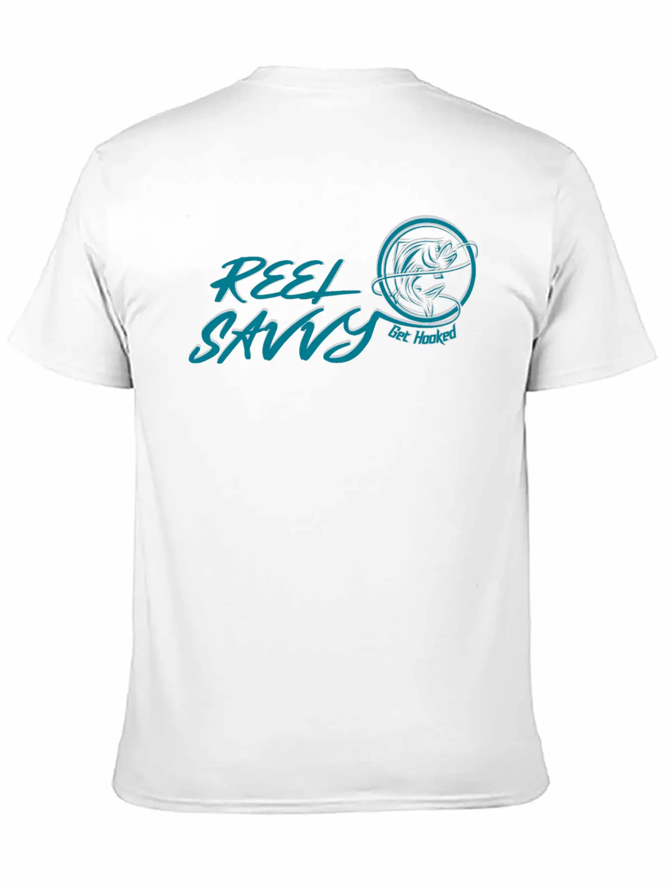 REEL SAVVY GET HOOKED Unisex Short Sleeve Soft Cotton T-Shirt – Casual Everyday Wear