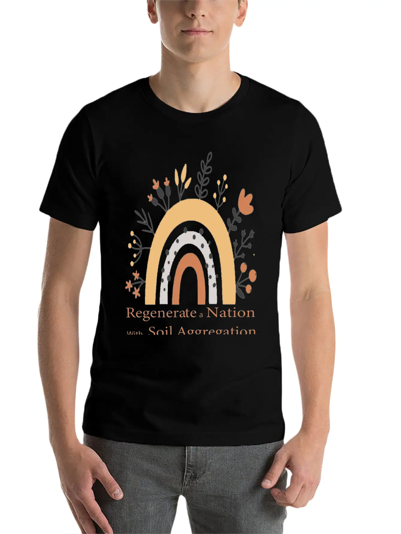 Regenerate A Nation With Soil Aggregation Casual Graphic T-Shirt – Simple And Comfortable Daily Wear