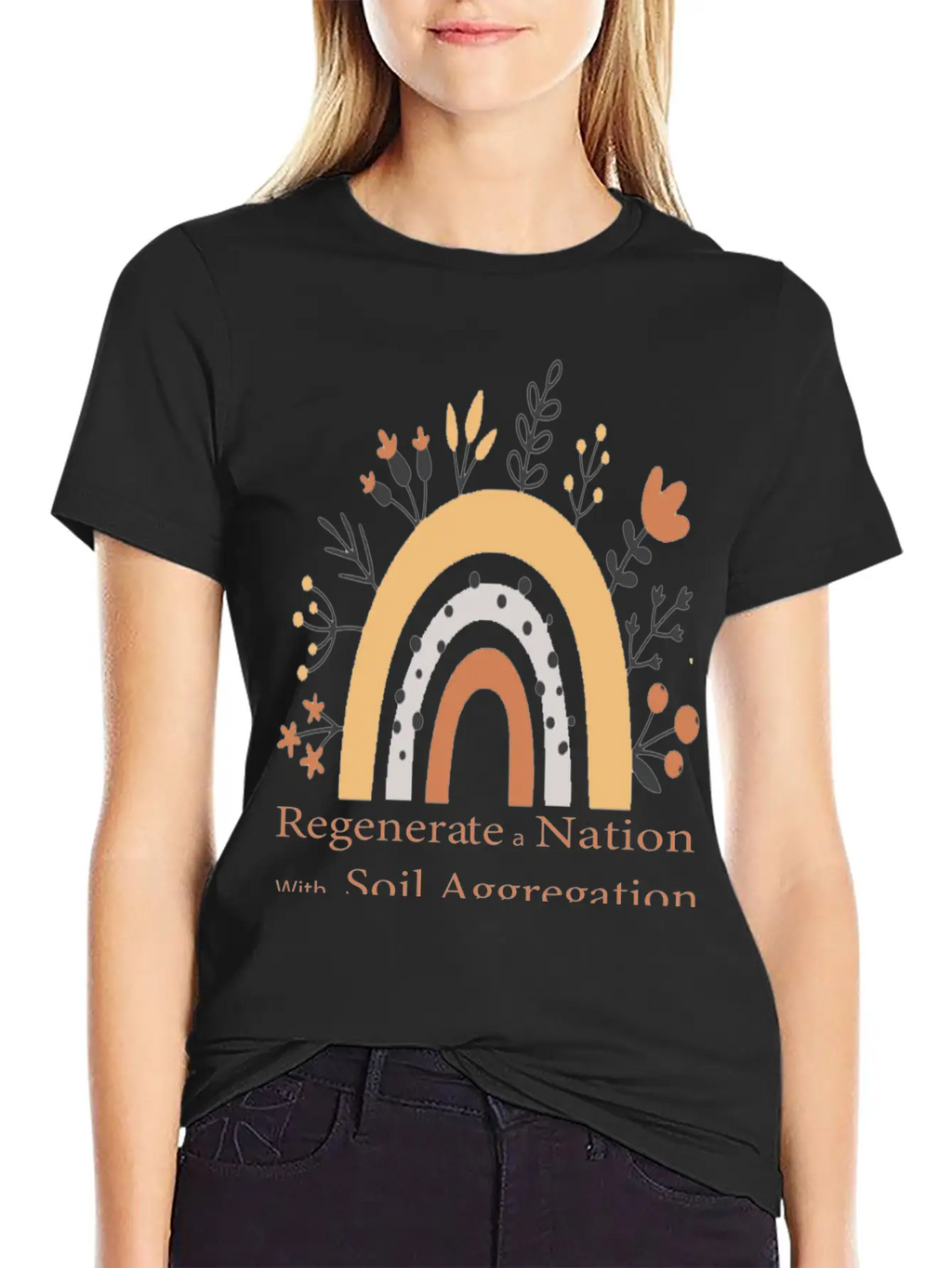 Regenerate A Nation With Soil Aggregation Casual Graphic T-Shirt – Simple And Comfortable Daily Wear
