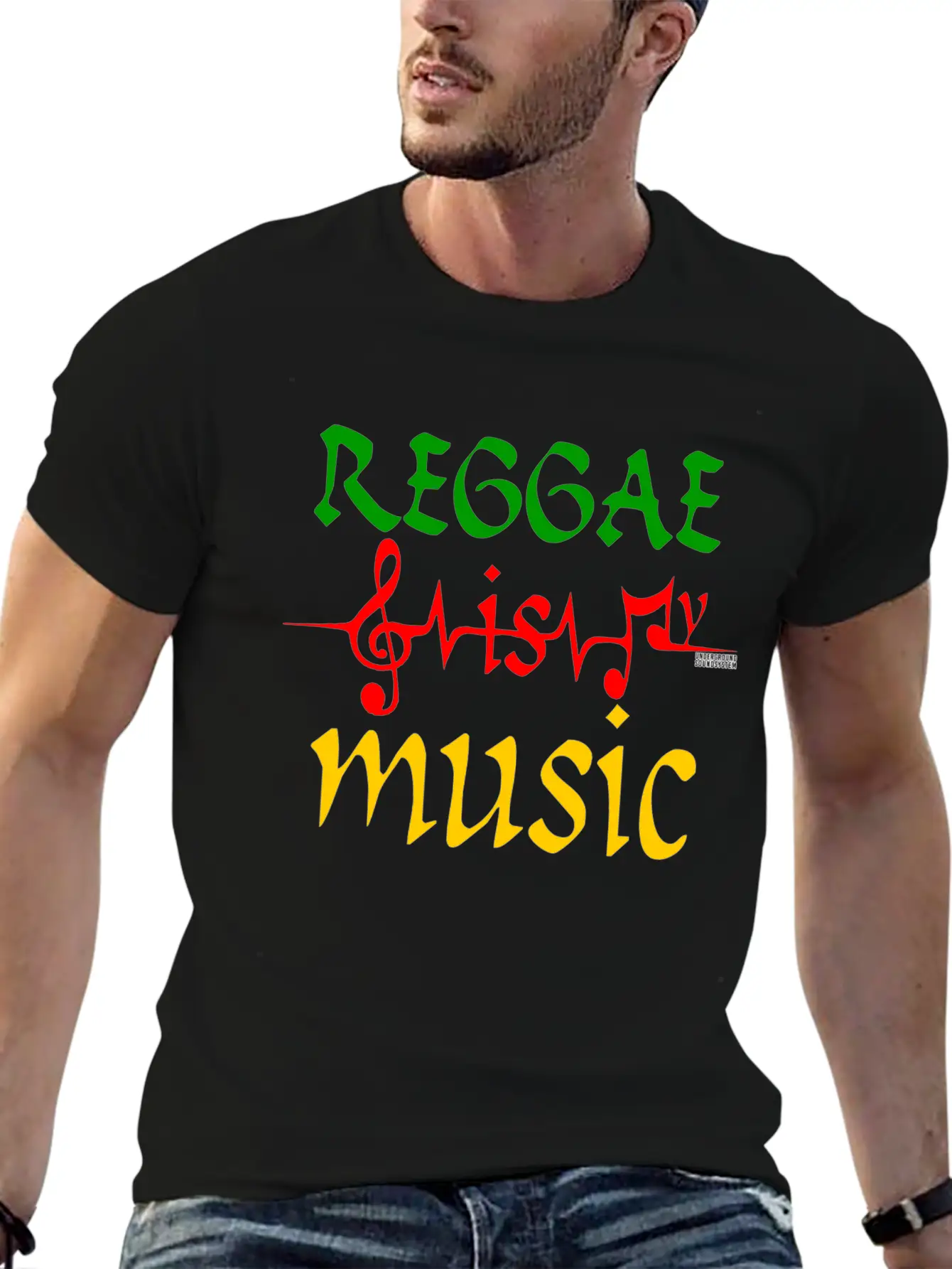 REGGAE IS MY MUSIC Breathable Soft Cotton T-Shirt – Timeless Casual Look