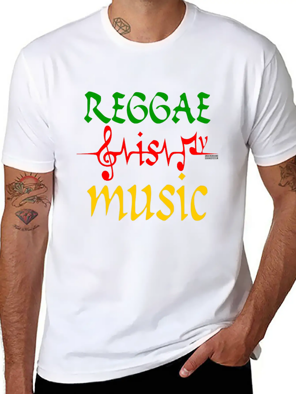 REGGAE IS MY MUSIC Breathable Soft Cotton T-Shirt – Timeless Casual Look