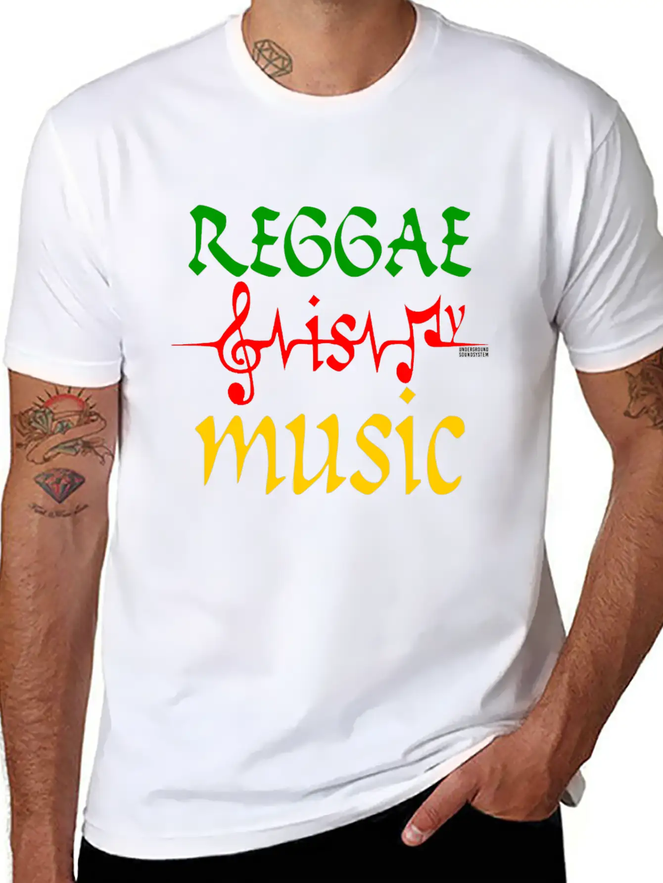 REGGAE IS MY MUSIC Breathable Soft Cotton T-Shirt – Timeless Casual Look