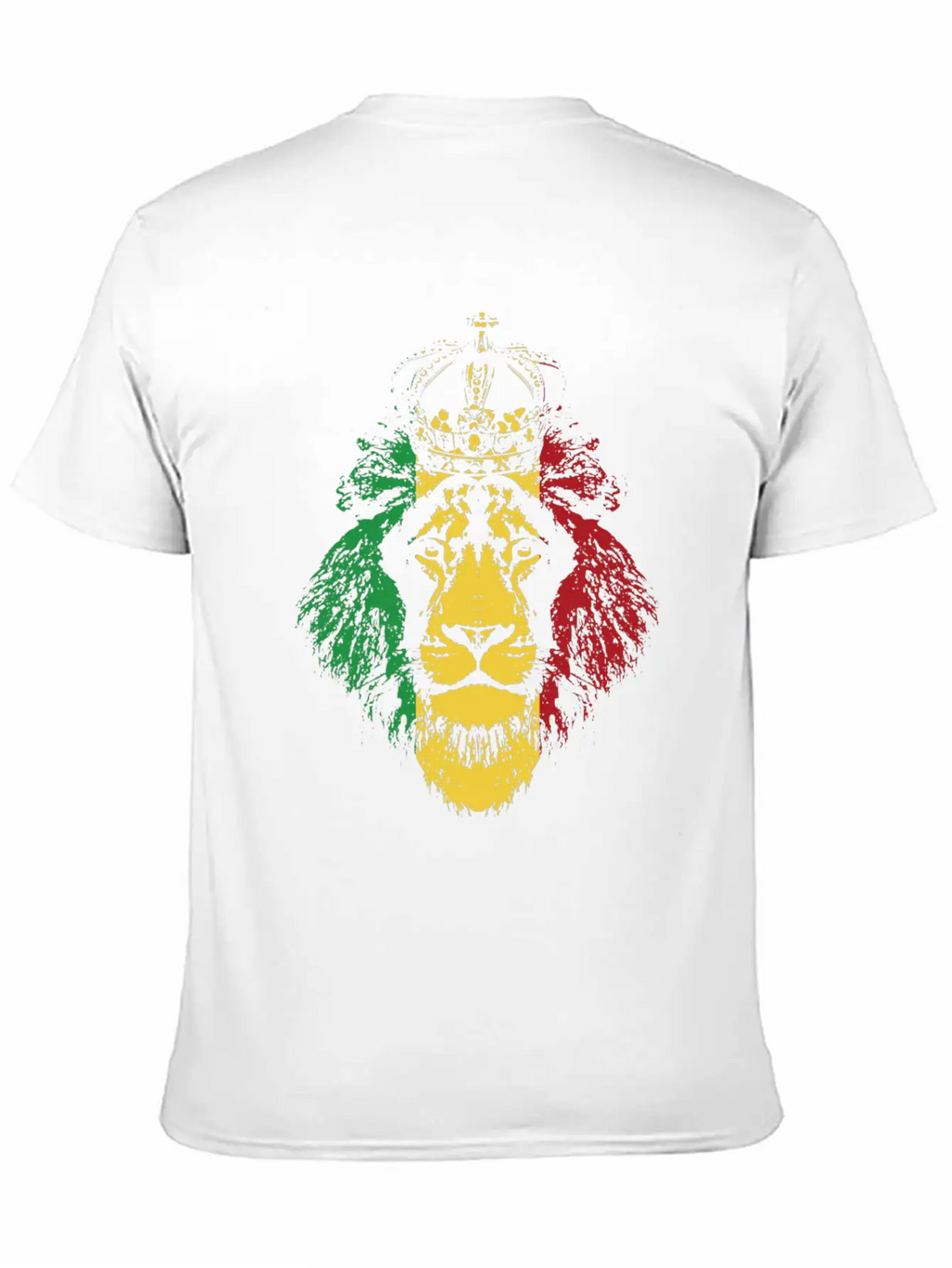 Reggae Music Musician Lion Jamaica Crown Unisex Short Sleeve Soft Cotton T-Shirt – Casual Everyday Wear