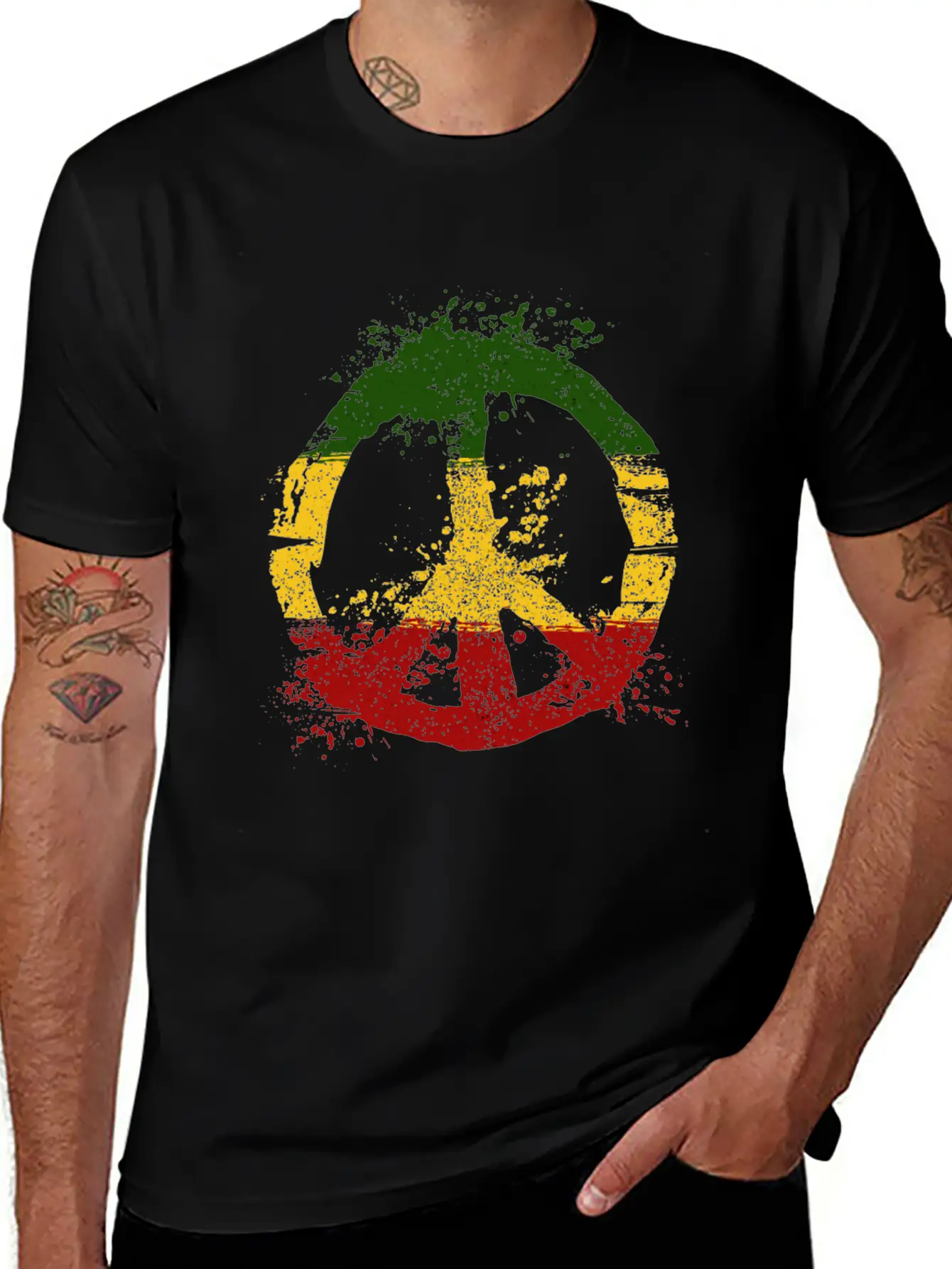 Reggae Music Peace Sign Rastafari Rasta Gift Unisex Casual T-Shirt – Clean Design For Daily Comfort