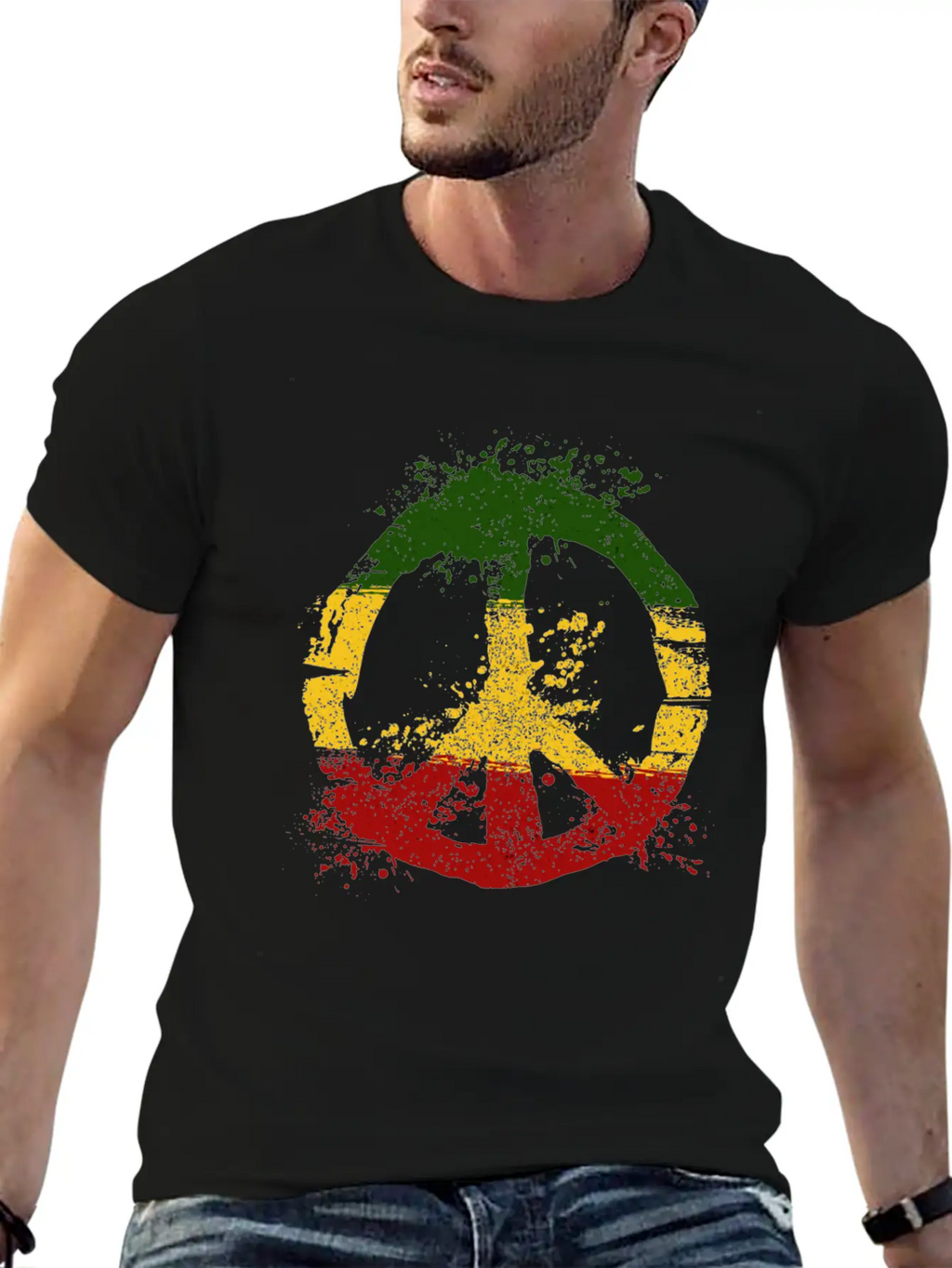 Reggae Music Peace Sign Rastafari Rasta Gift Unisex Casual T-Shirt – Clean Design For Daily Comfort