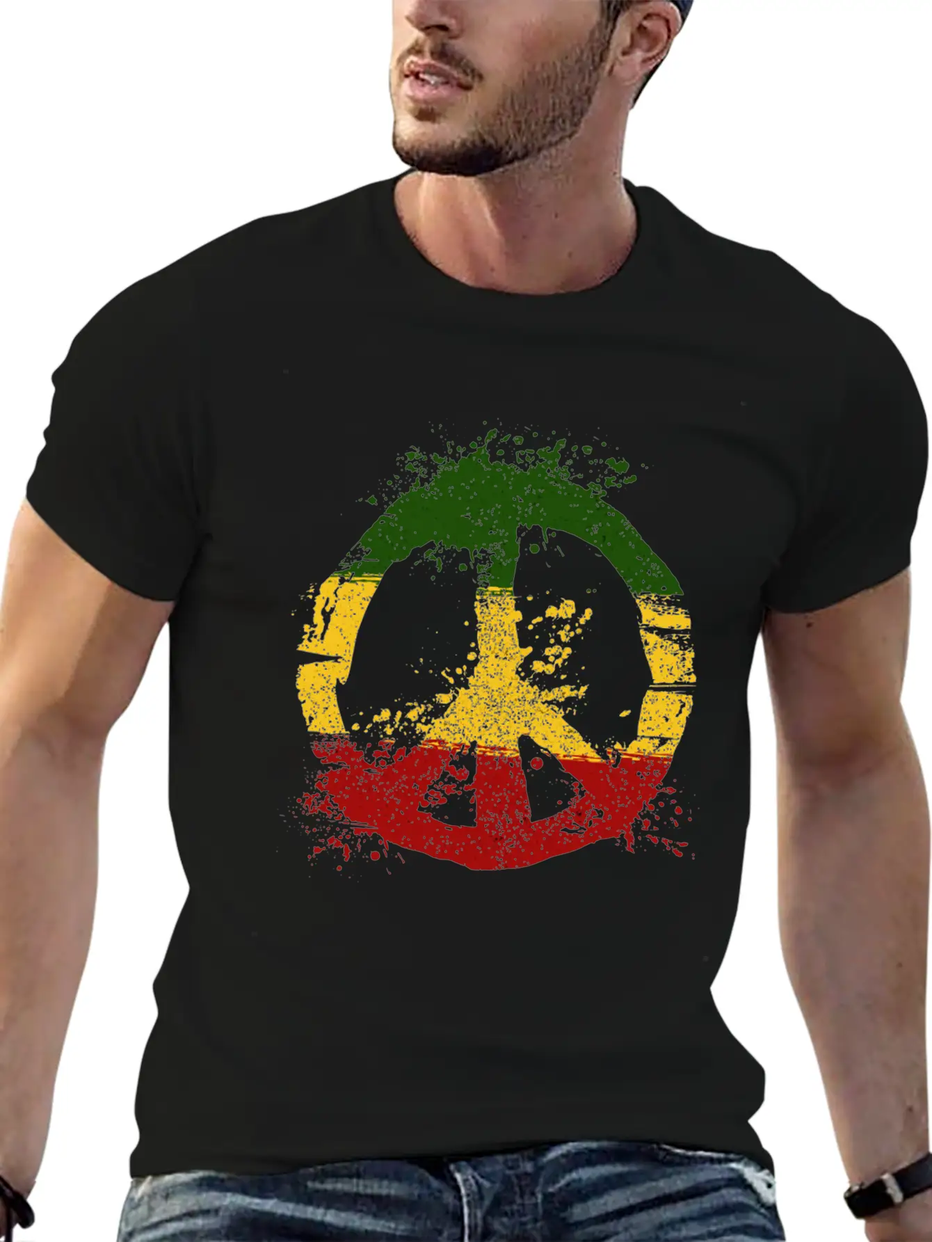 Reggae Music Peace Sign Rastafari Rasta Gift Unisex Casual T-Shirt – Clean Design For Daily Comfort