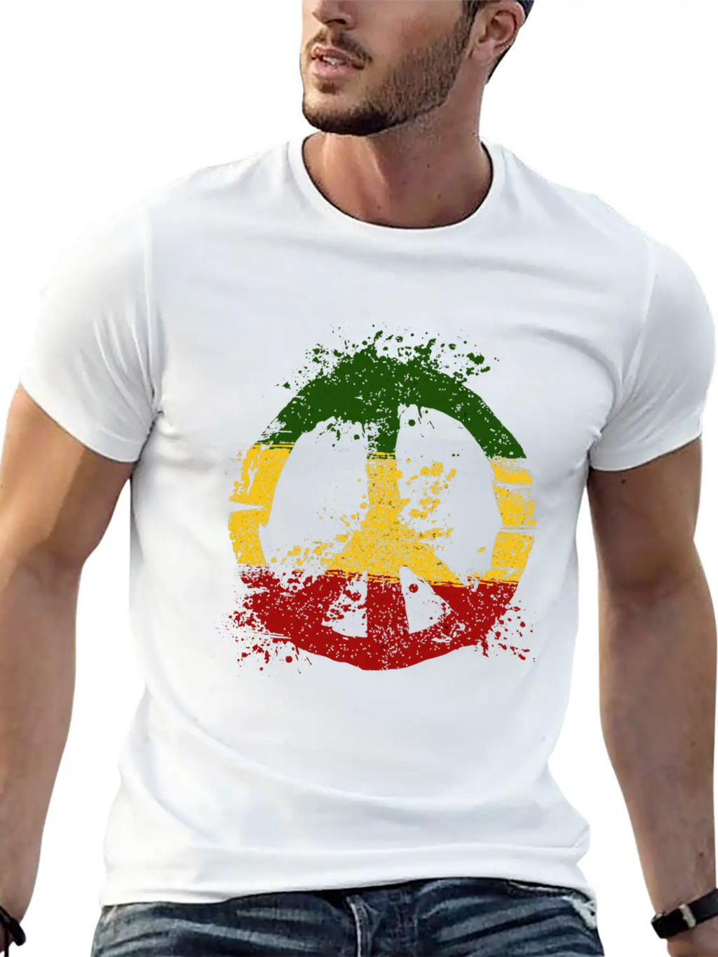 Reggae Music Peace Sign Rastafari Rasta Gift Unisex Casual T-Shirt – Clean Design For Daily Comfort