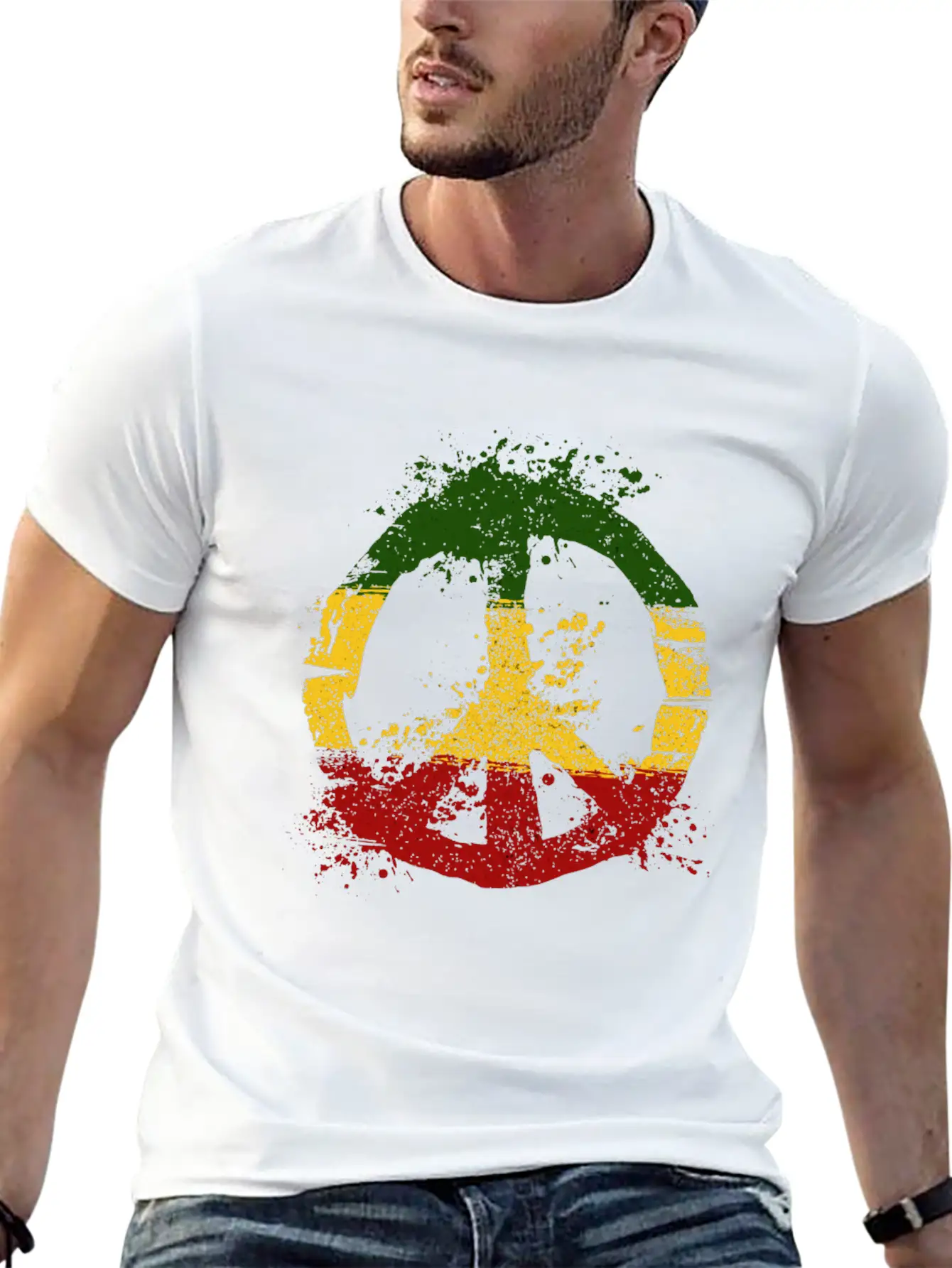 Reggae Music Peace Sign Rastafari Rasta Gift Unisex Casual T-Shirt – Clean Design For Daily Comfort