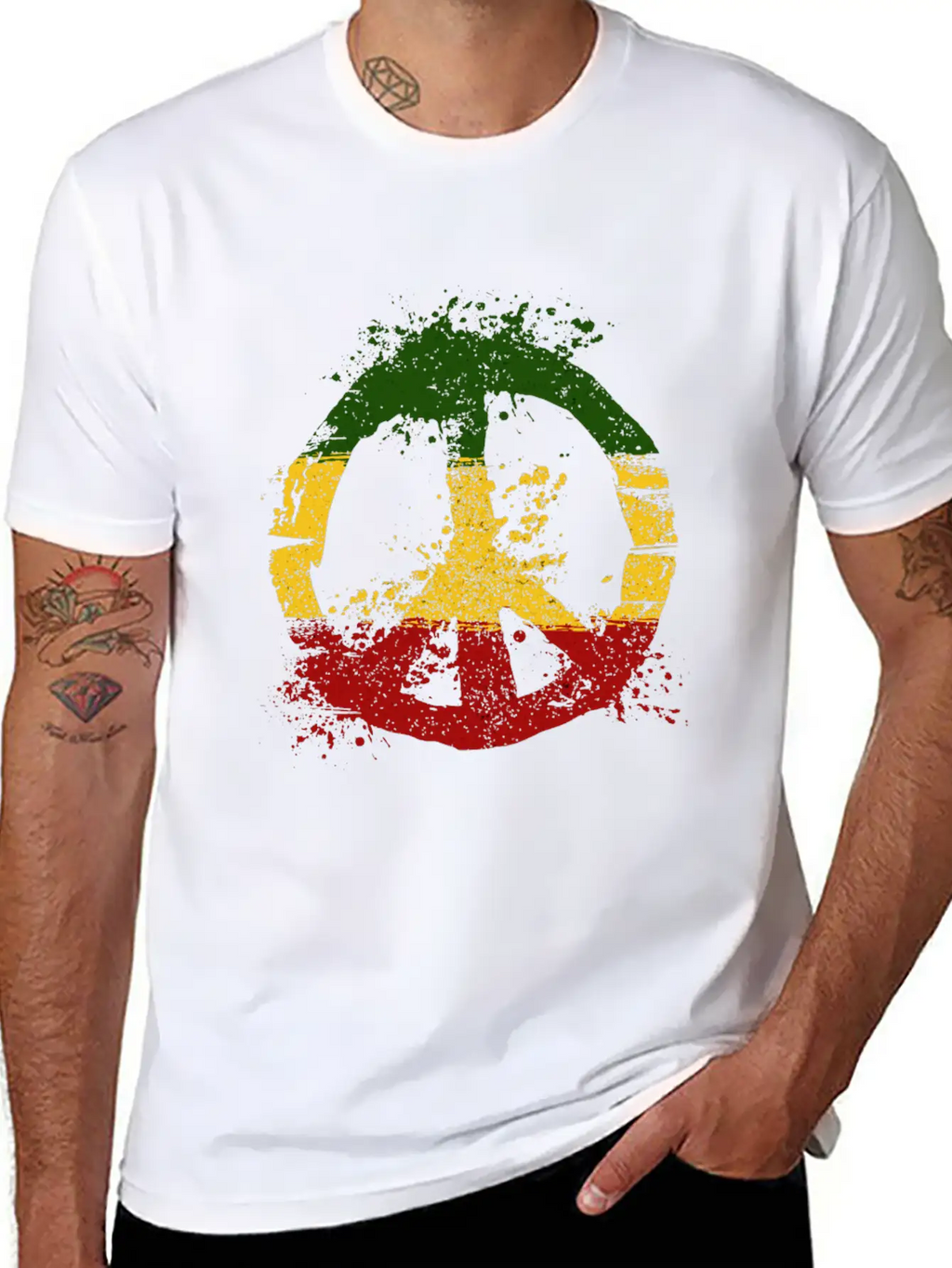 Reggae Music Peace Sign Rastafari Rasta Gift Unisex Casual T-Shirt – Clean Design For Daily Comfort