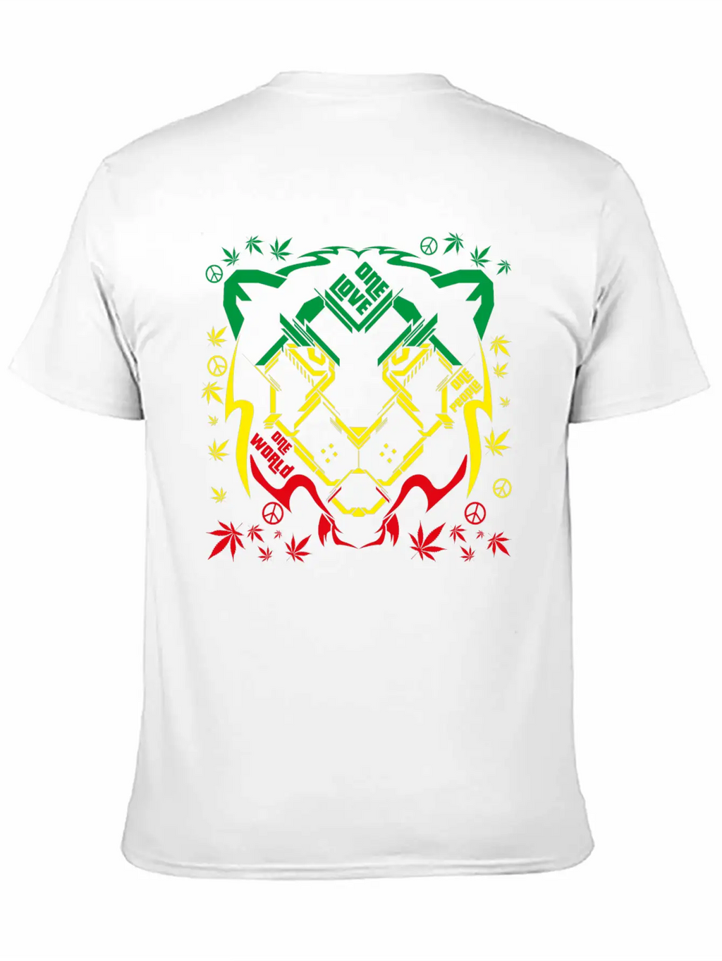 REGGAE RASTA SPACE LION Breathable Soft Cotton T-Shirt – Timeless Casual Look