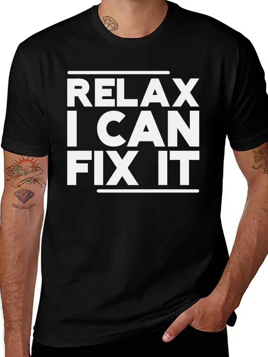 Relax I Can Fix It Breathable Graphic T-Shirt – Perfect For Casual Days