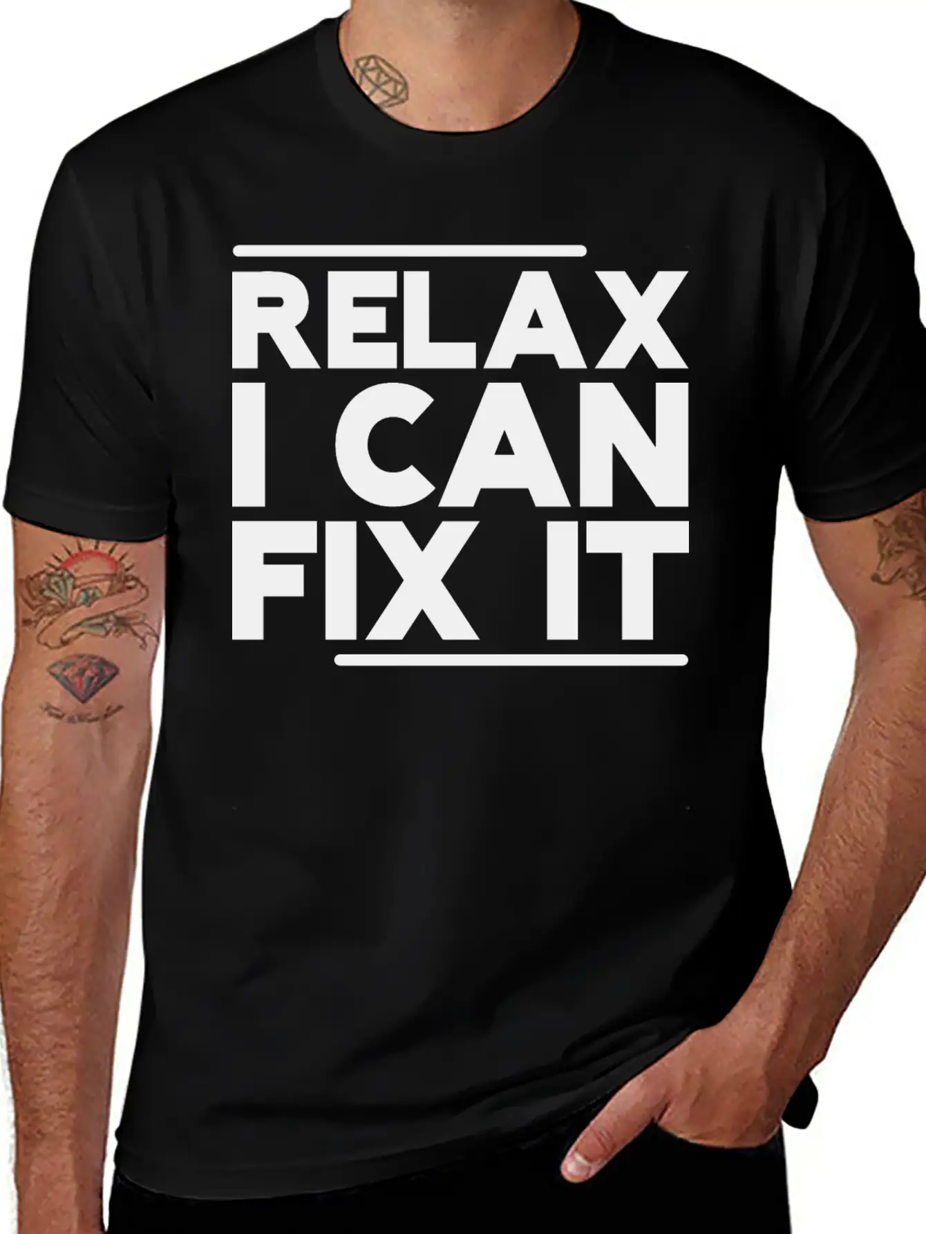 Relax I Can Fix It Breathable Graphic T-Shirt – Perfect For Casual Days