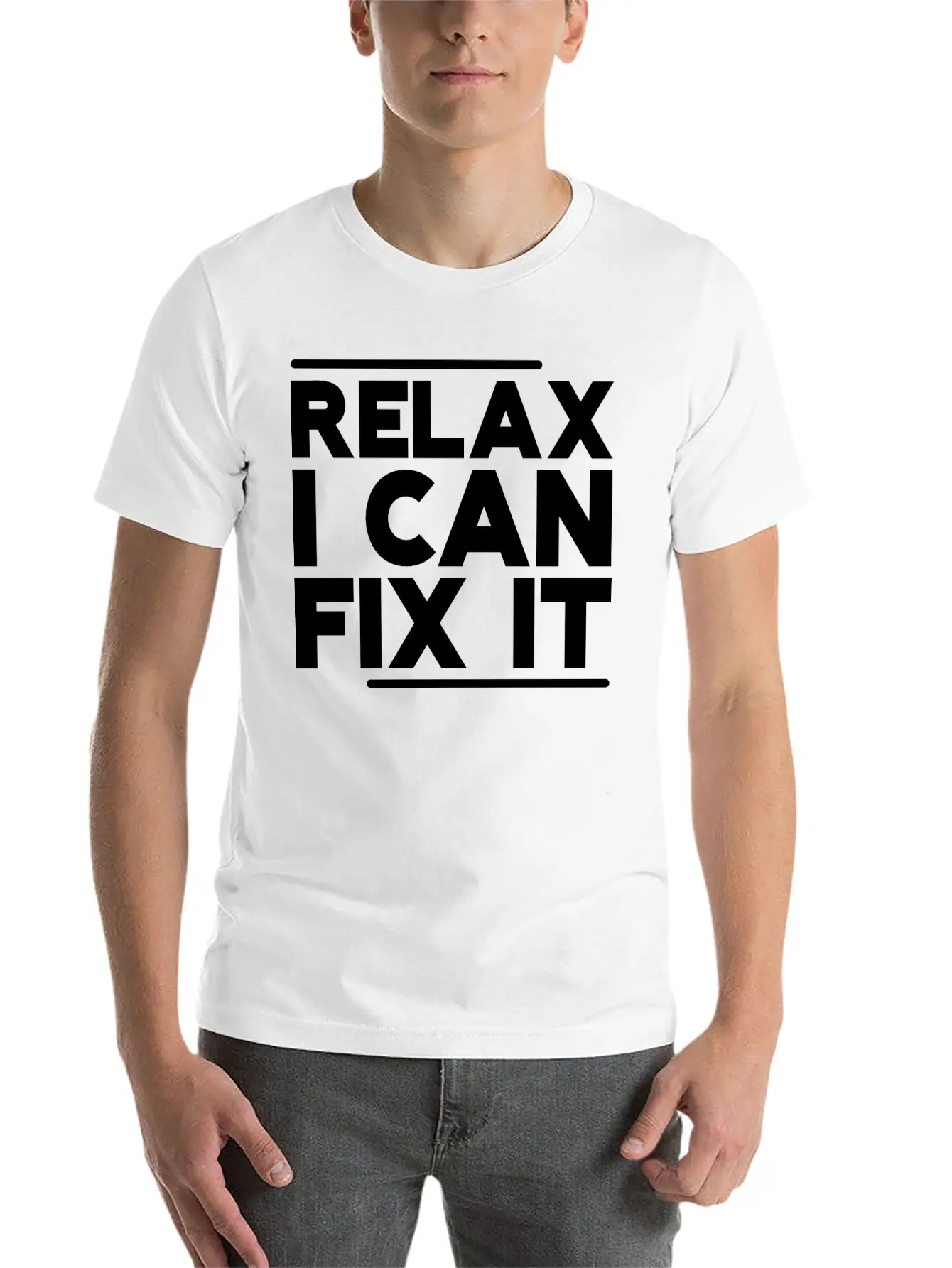 Relax I Can Fix It Breathable Graphic T-Shirt – Perfect For Casual Days