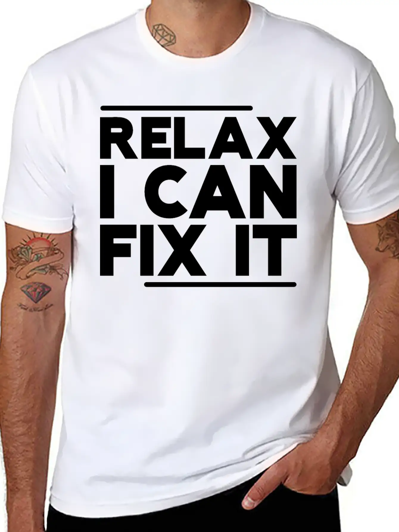 Relax I Can Fix It Breathable Graphic T-Shirt – Perfect For Casual Days