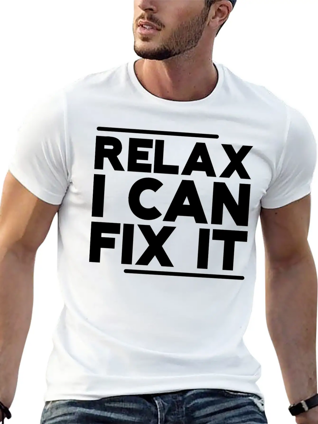 Relax I Can Fix It Breathable Graphic T-Shirt – Perfect For Casual Days