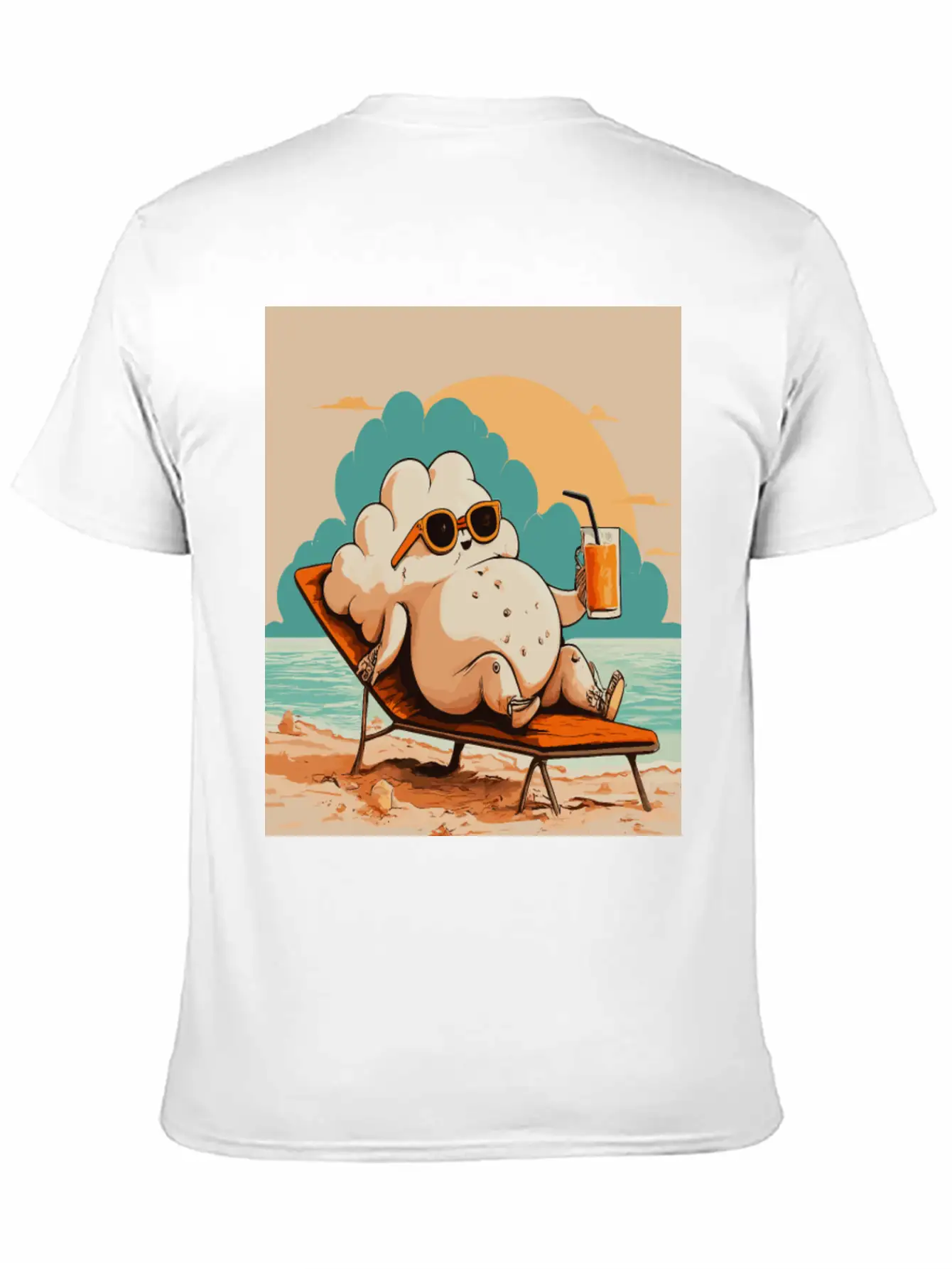 Relaxed Cloud With Sunglasses Summer Beach Graphic Classic Fit Graphic Tee For Daily Comfort – Unisex Cotton Shirt