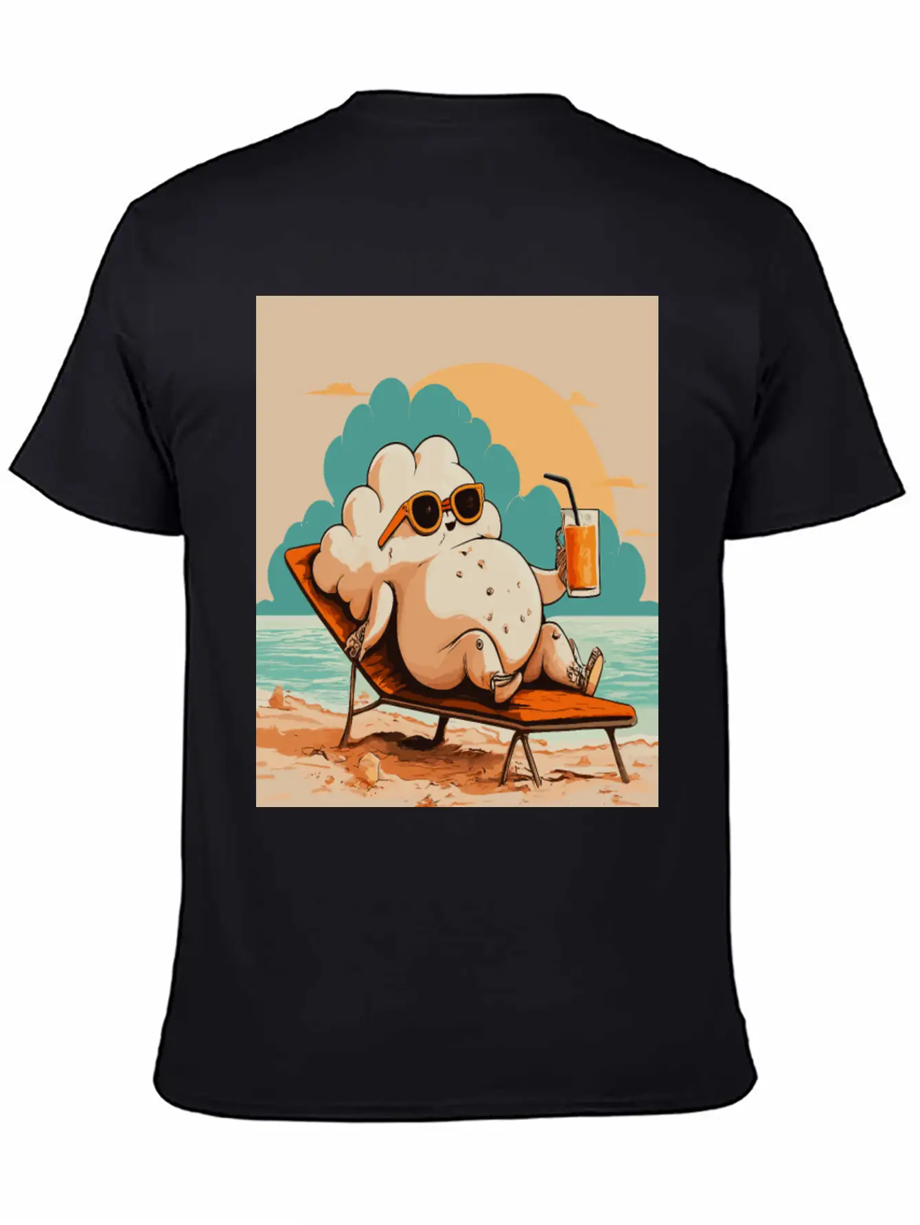 Relaxed Cloud With Sunglasses Summer Beach Graphic Classic Fit Graphic Tee For Daily Comfort – Unisex Cotton Shirt
