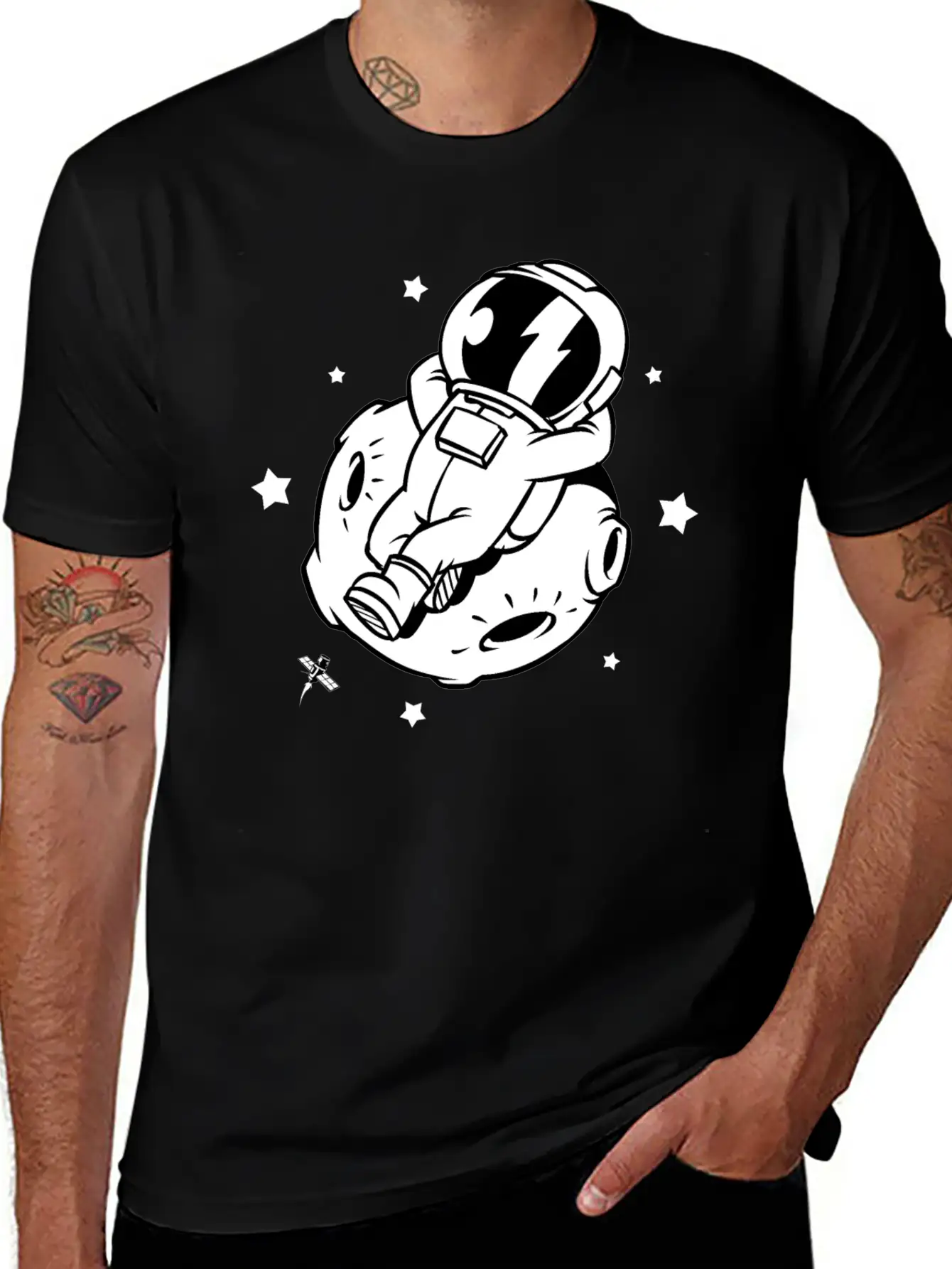 Relaxing Astronaut On A Planet Classic Fit Graphic Tee For Daily Comfort – Unisex Cotton Shirt