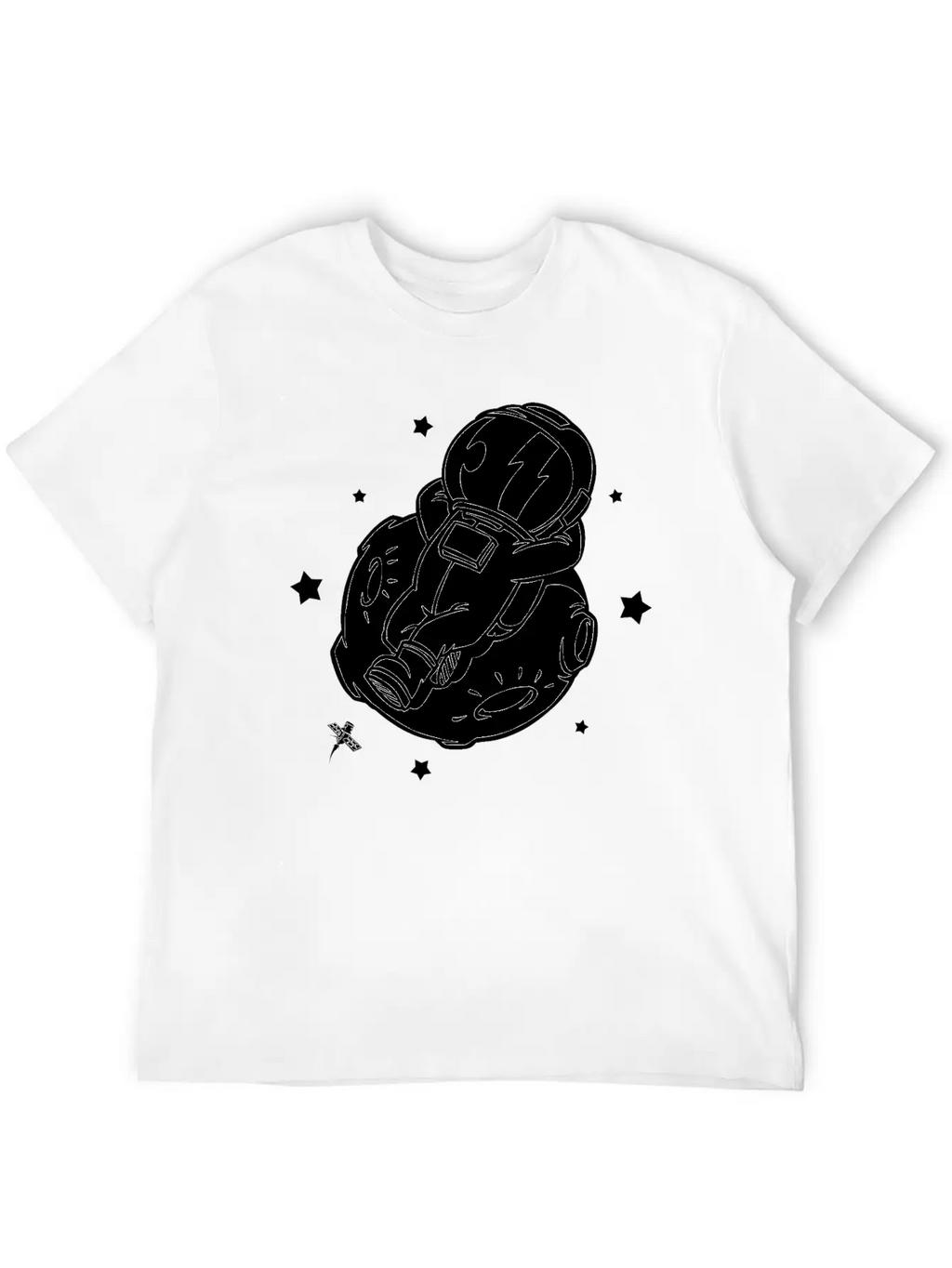 Relaxing Astronaut On A Planet Classic Fit Graphic Tee For Daily Comfort – Unisex Cotton Shirt