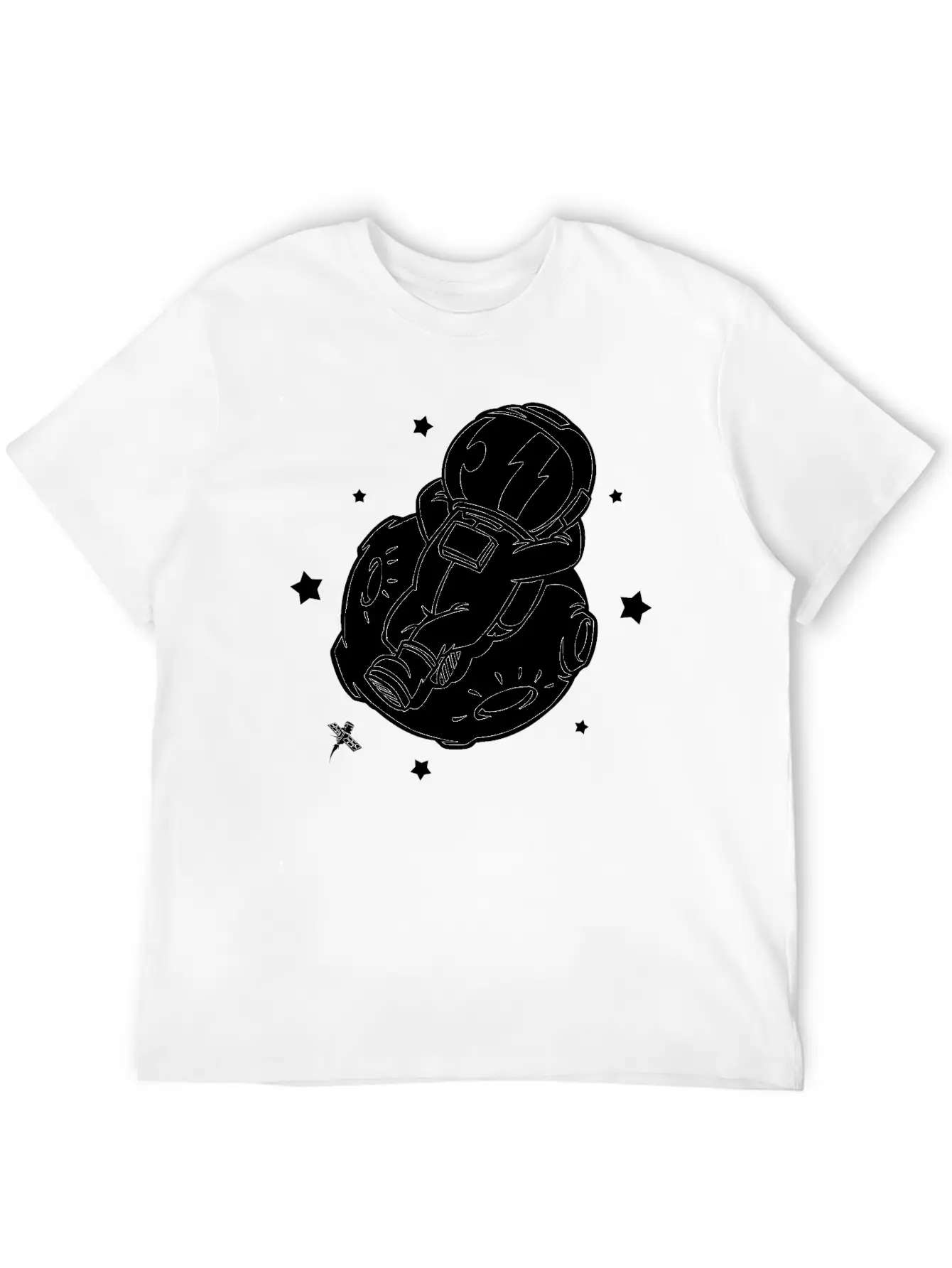 Relaxing Astronaut On A Planet Classic Fit Graphic Tee For Daily Comfort – Unisex Cotton Shirt