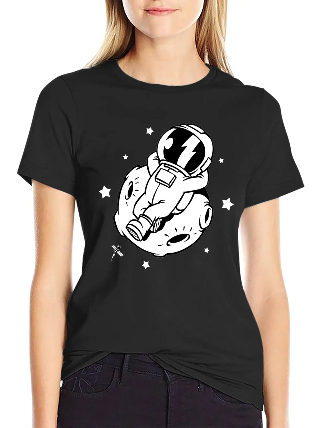 Relaxing Astronaut On A Planet Classic Fit Graphic Tee For Daily Comfort – Unisex Cotton Shirt