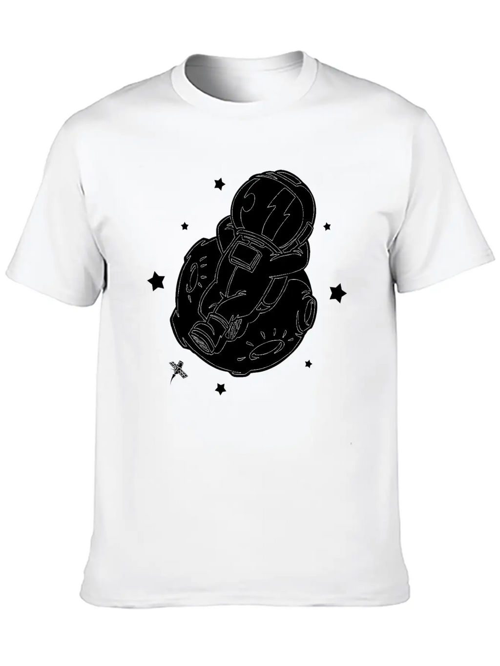 Relaxing Astronaut On A Planet Classic Fit Graphic Tee For Daily Comfort – Unisex Cotton Shirt