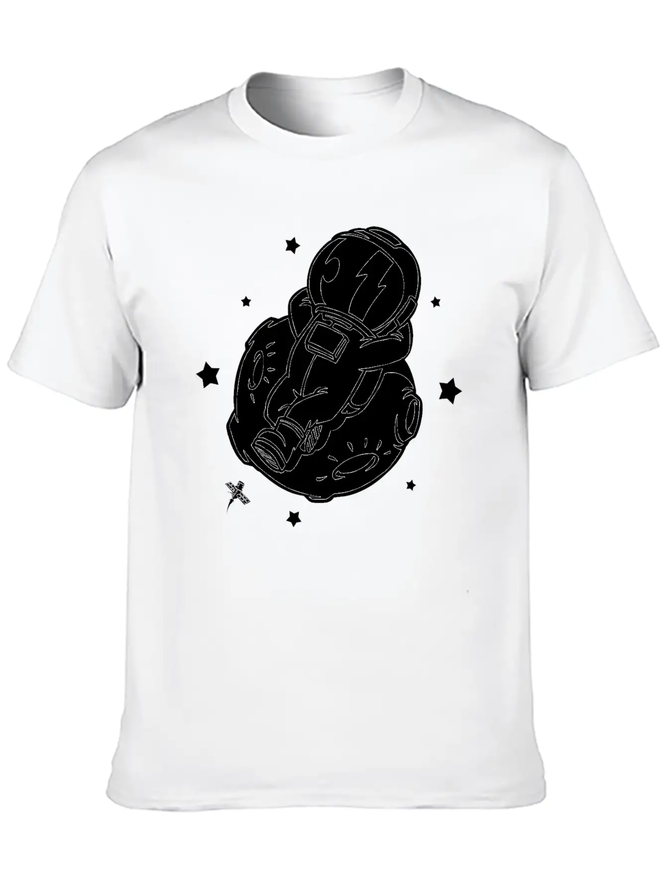 Relaxing Astronaut On A Planet Classic Fit Graphic Tee For Daily Comfort – Unisex Cotton Shirt