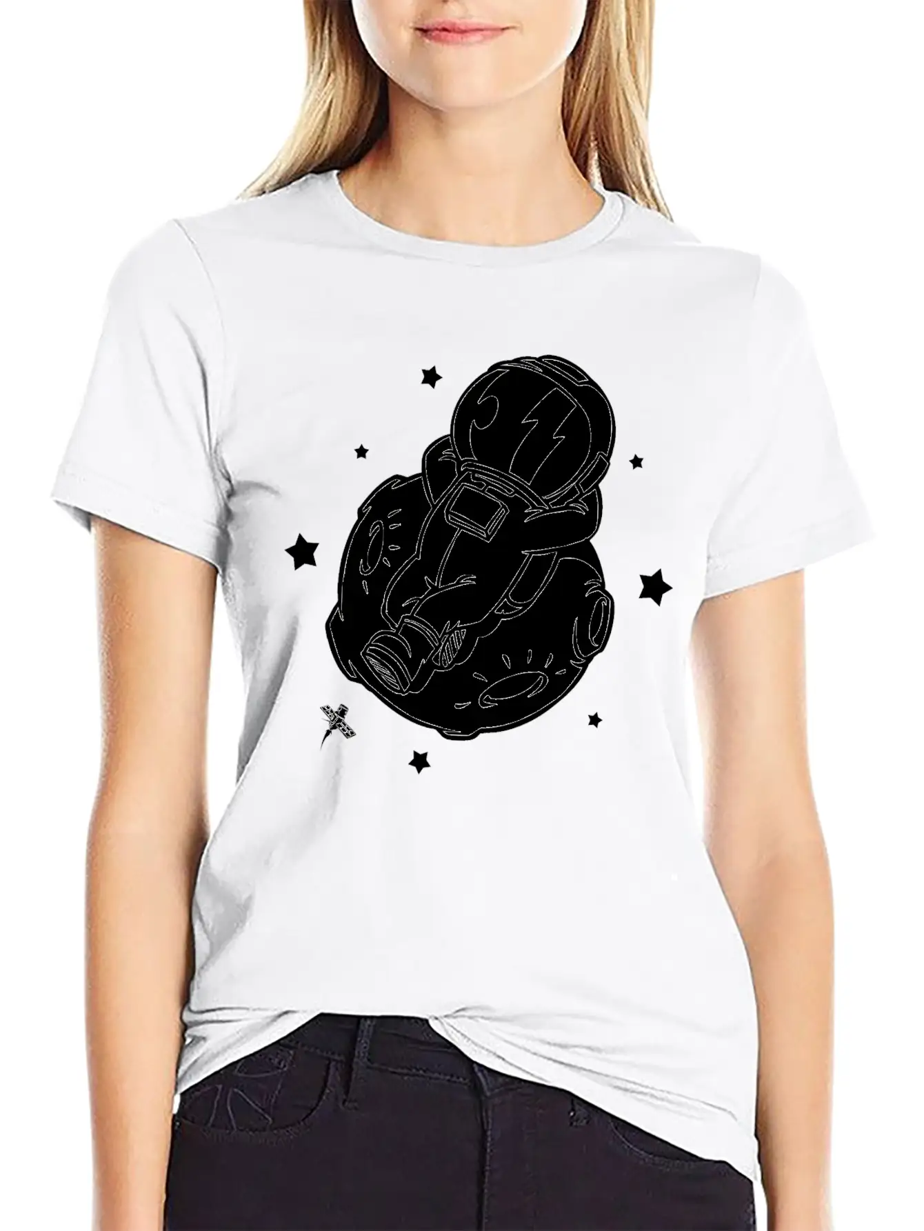 Relaxing Astronaut On A Planet Classic Fit Graphic Tee For Daily Comfort – Unisex Cotton Shirt