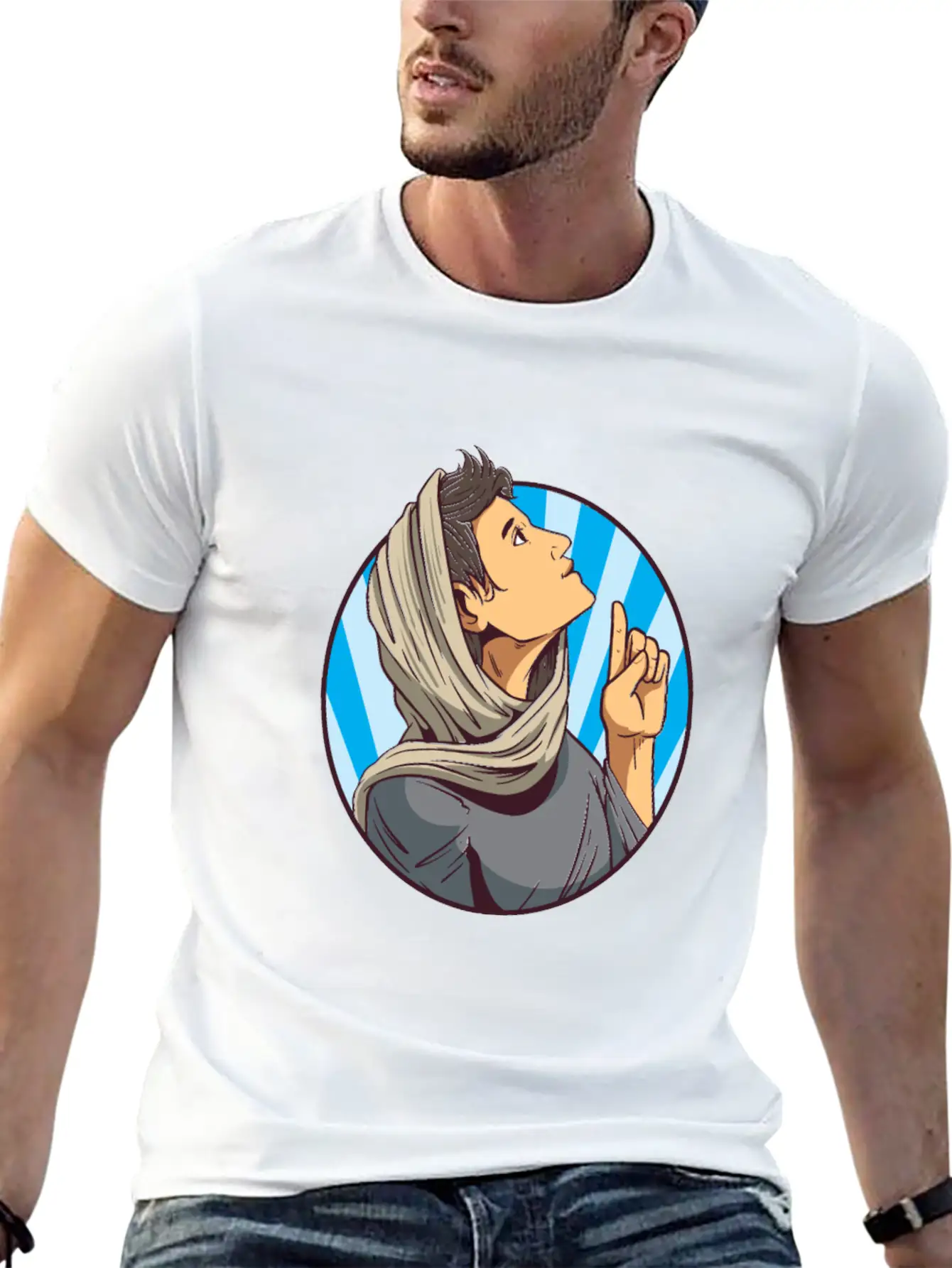 Religion Up There Stylish Everyday T-Shirt – Unisex Basic Cotton Tee