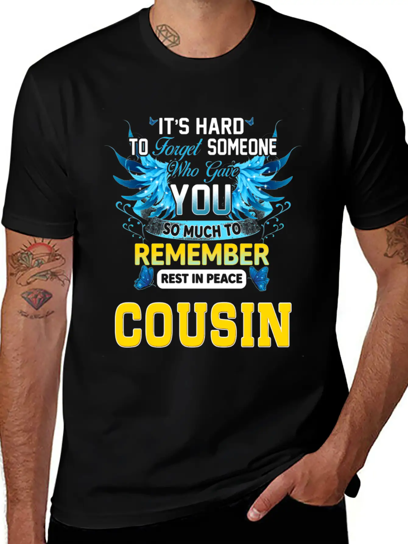 Remember Rest In Peace My Cousin In Memories Of My Unisex Short Sleeve Soft Cotton T-Shirt – Casual Everyday Wear