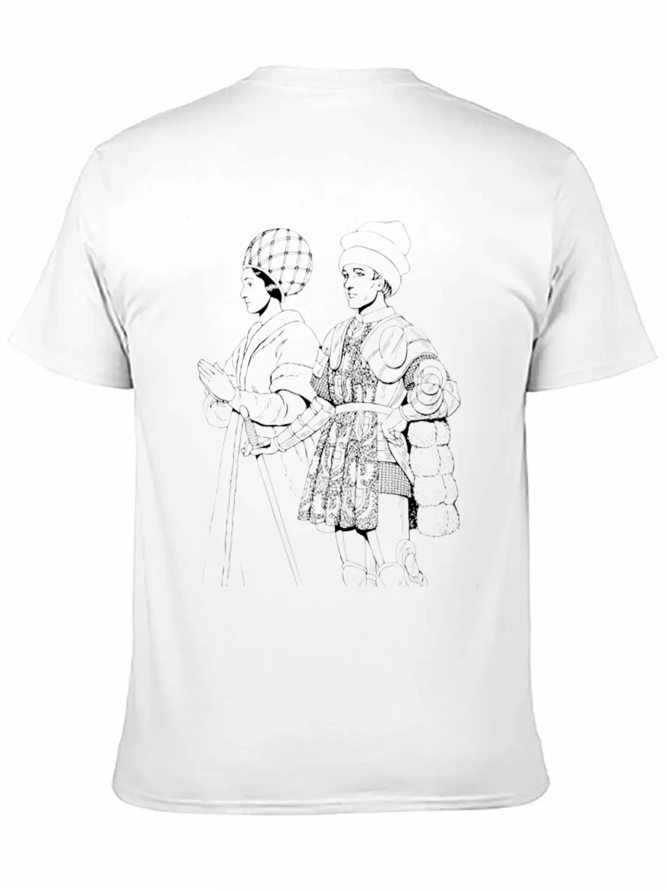 Renaissance Of Traditional Character Casual Graphic T-Shirt – Simple And Comfortable Daily Wear