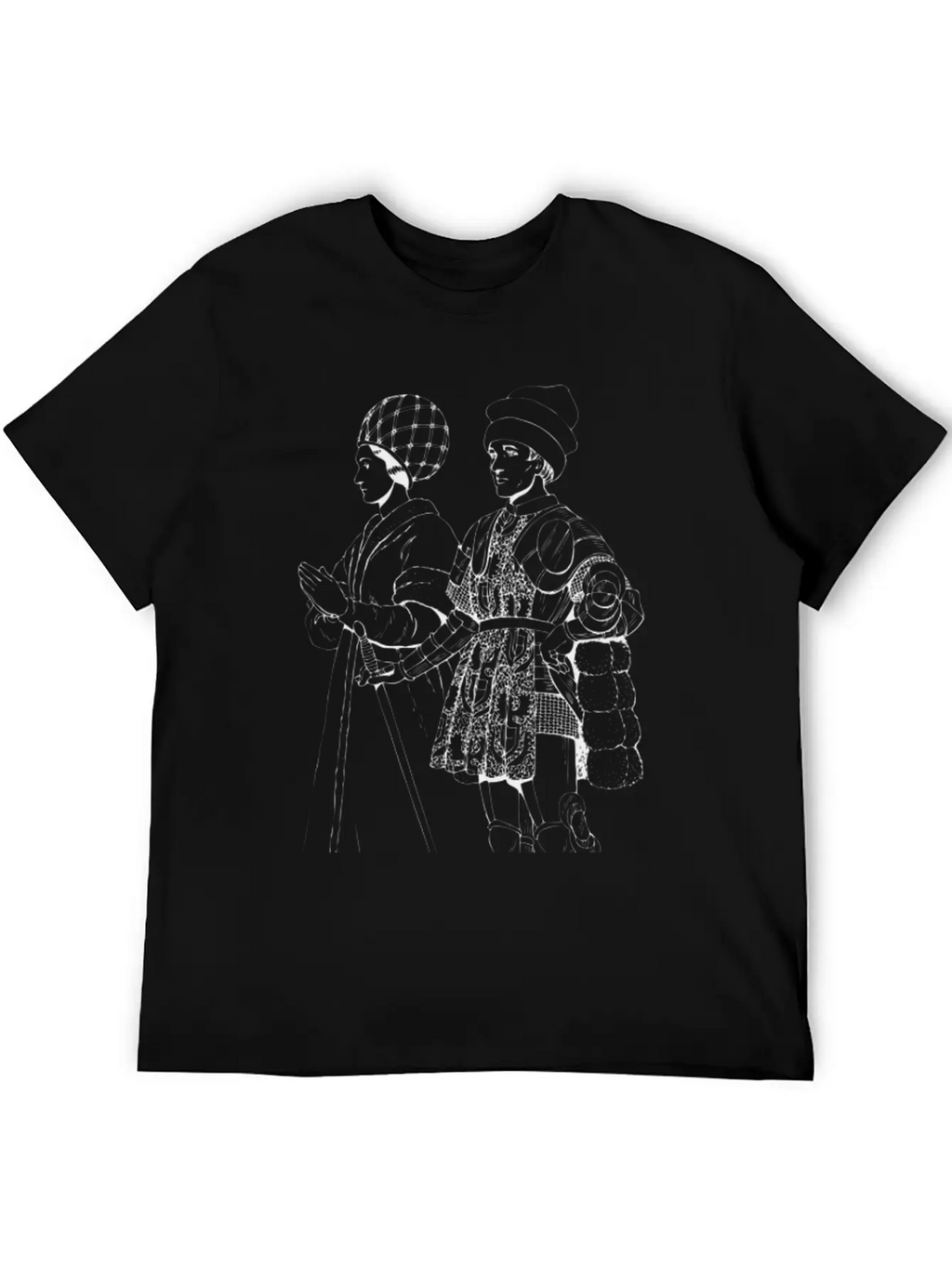 Renaissance Of Traditional Character Casual Graphic T-Shirt – Simple And Comfortable Daily Wear