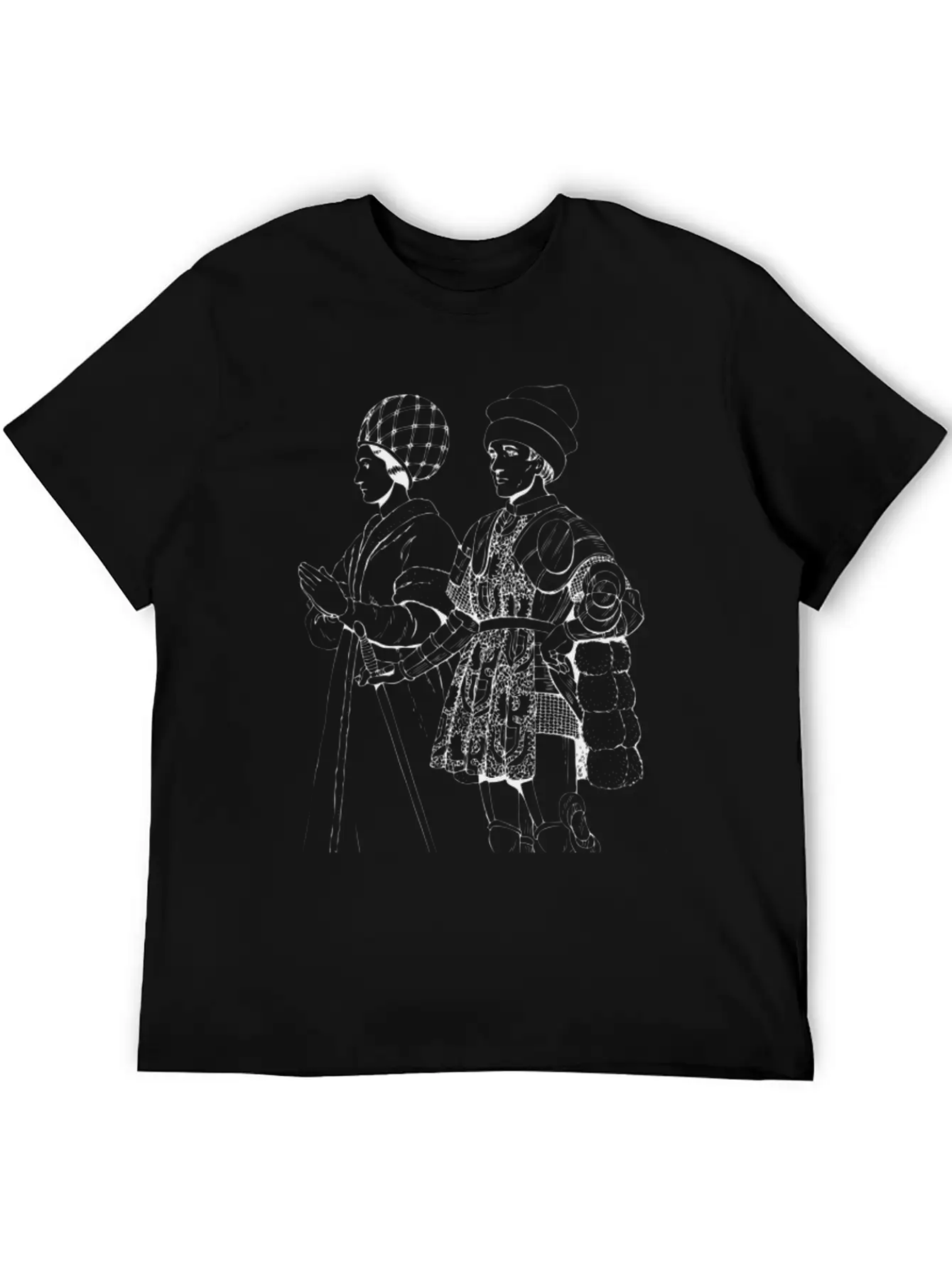 Renaissance Of Traditional Character Casual Graphic T-Shirt – Simple And Comfortable Daily Wear
